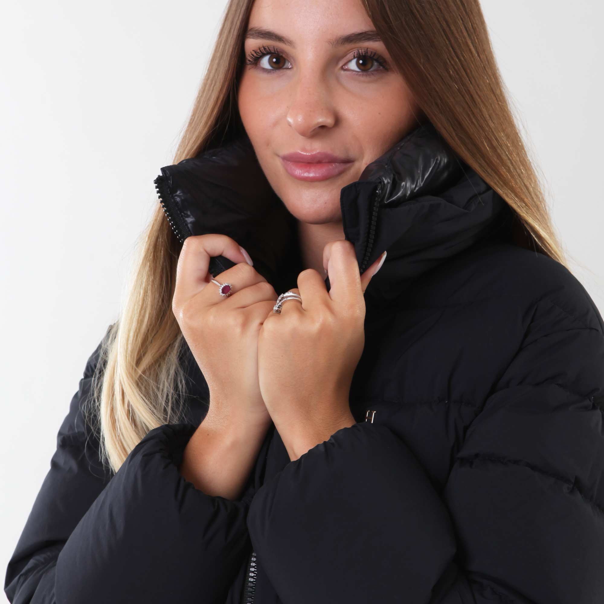 Piumino bomber nero in light nylon - annameglio.com abbigliamento moda