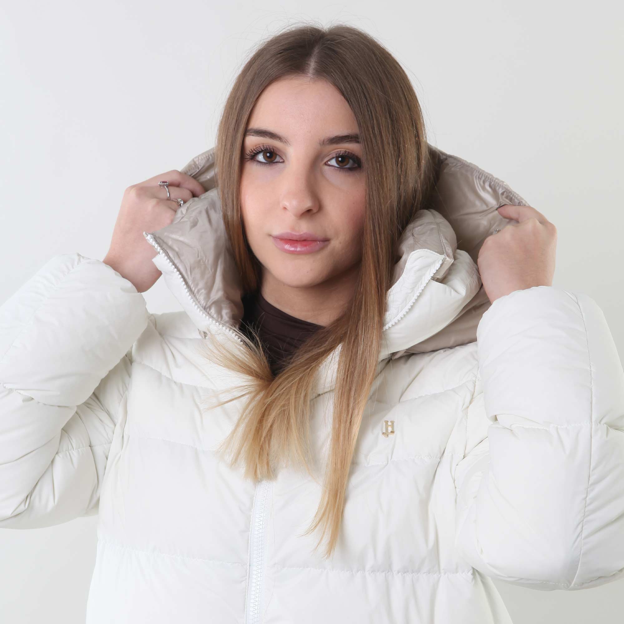 Piumino Lungo Bianco HERNO - annameglio.com abbigliamento moda