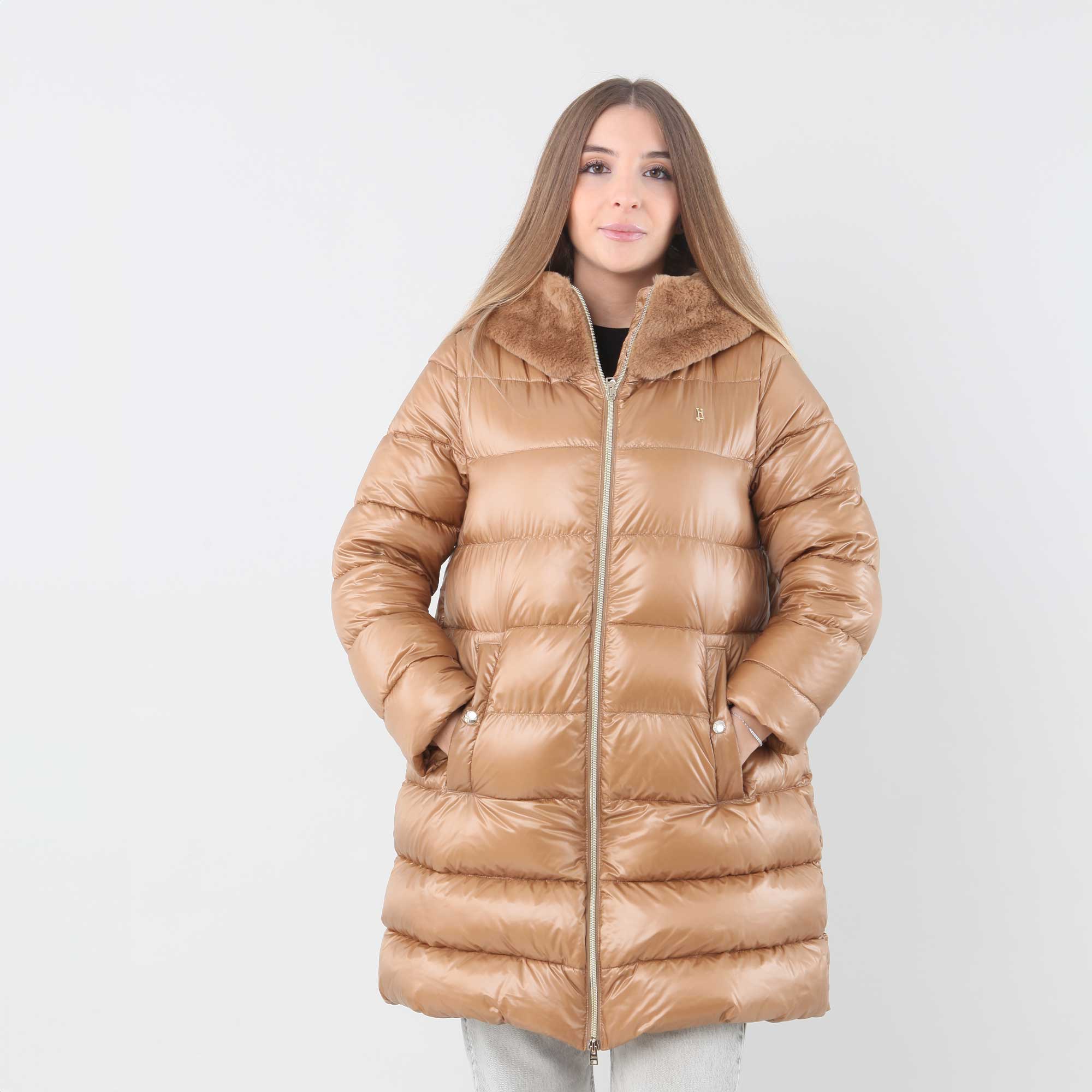Parka Marrone In Nylon Firmato Herno - annameglio.com abbigliamento moda