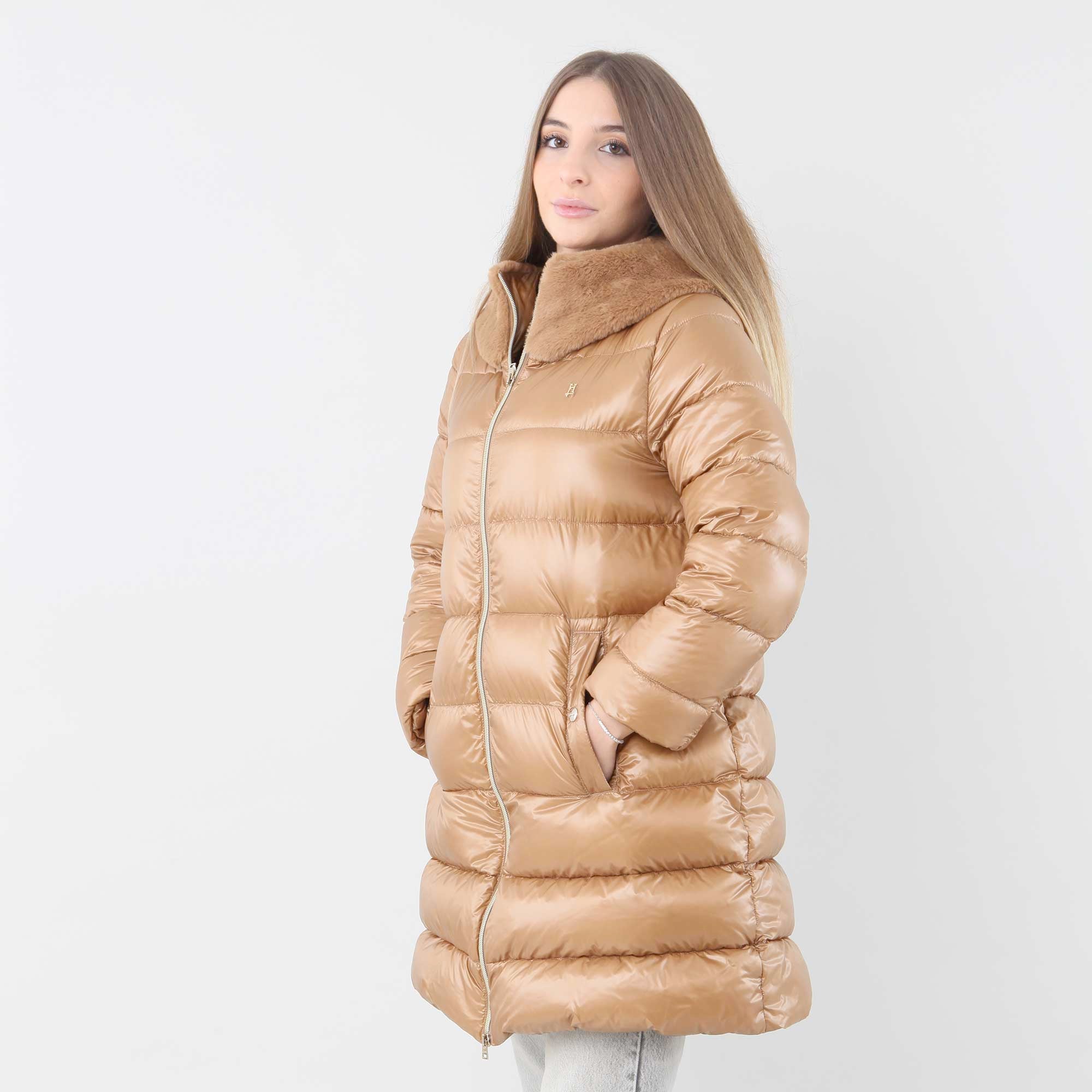 Parka Marrone In Nylon Firmato Herno - annameglio.com abbigliamento moda