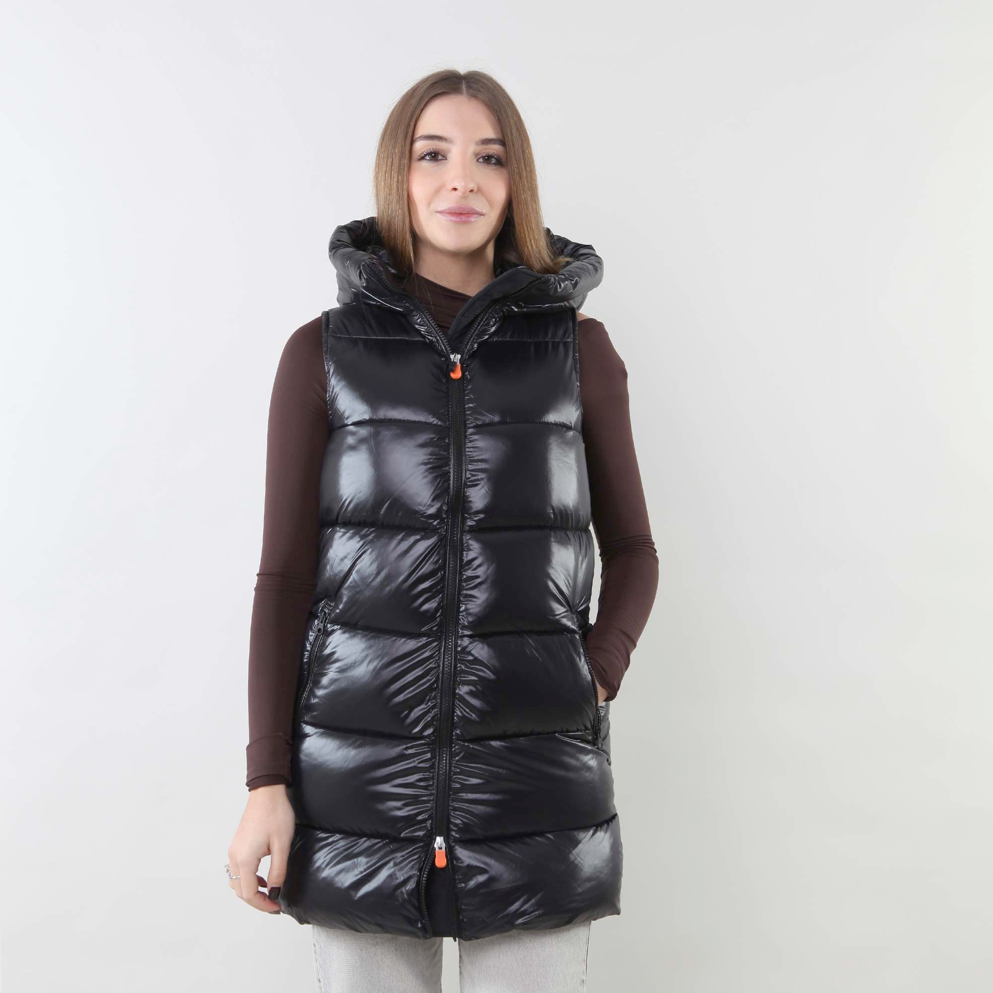 Smanicato Lungo Nero SAVE THE DUCK - annameglio.com abbigliamento moda