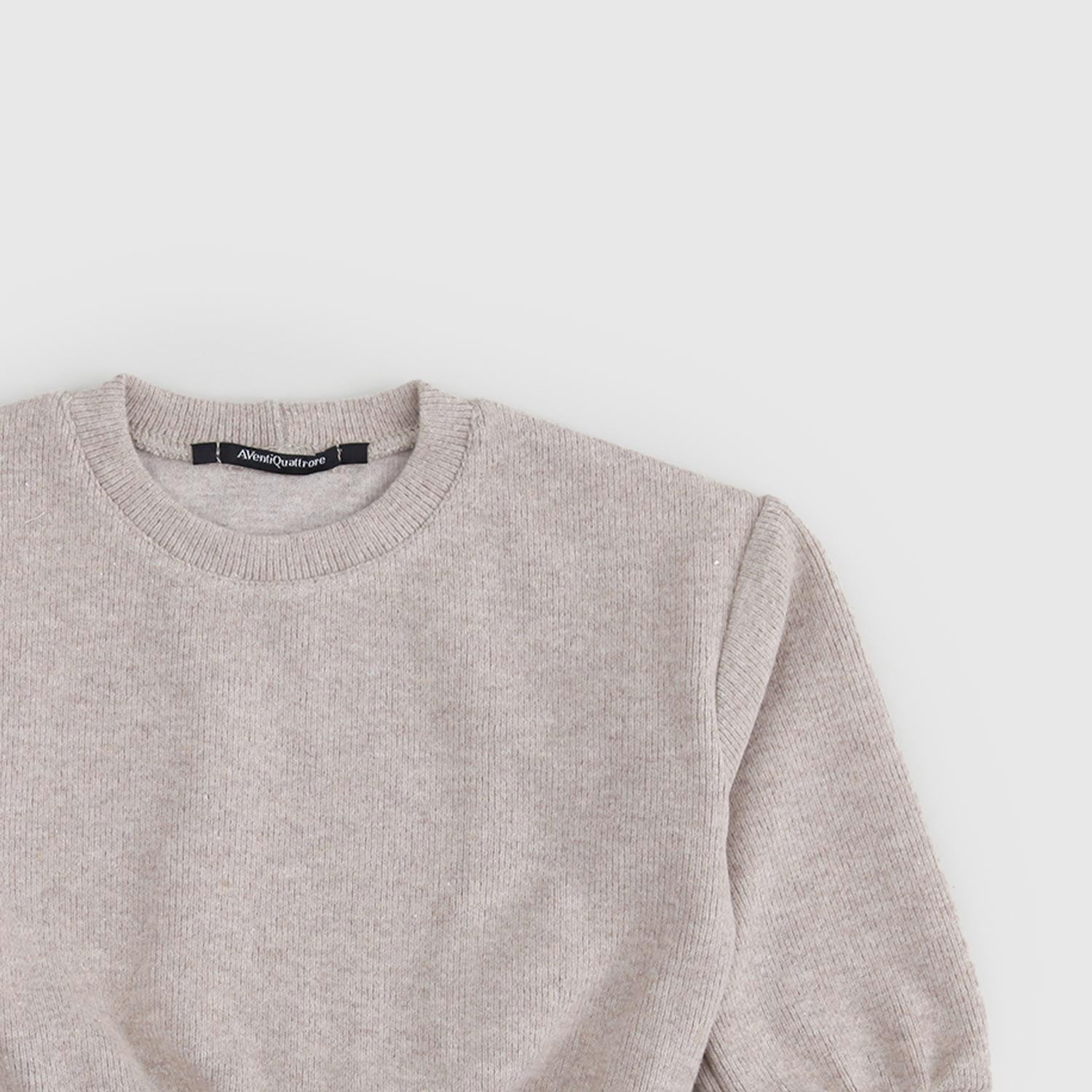 Maglia girocollo a costine beige neonata - annameglio.com abbigliamento moda