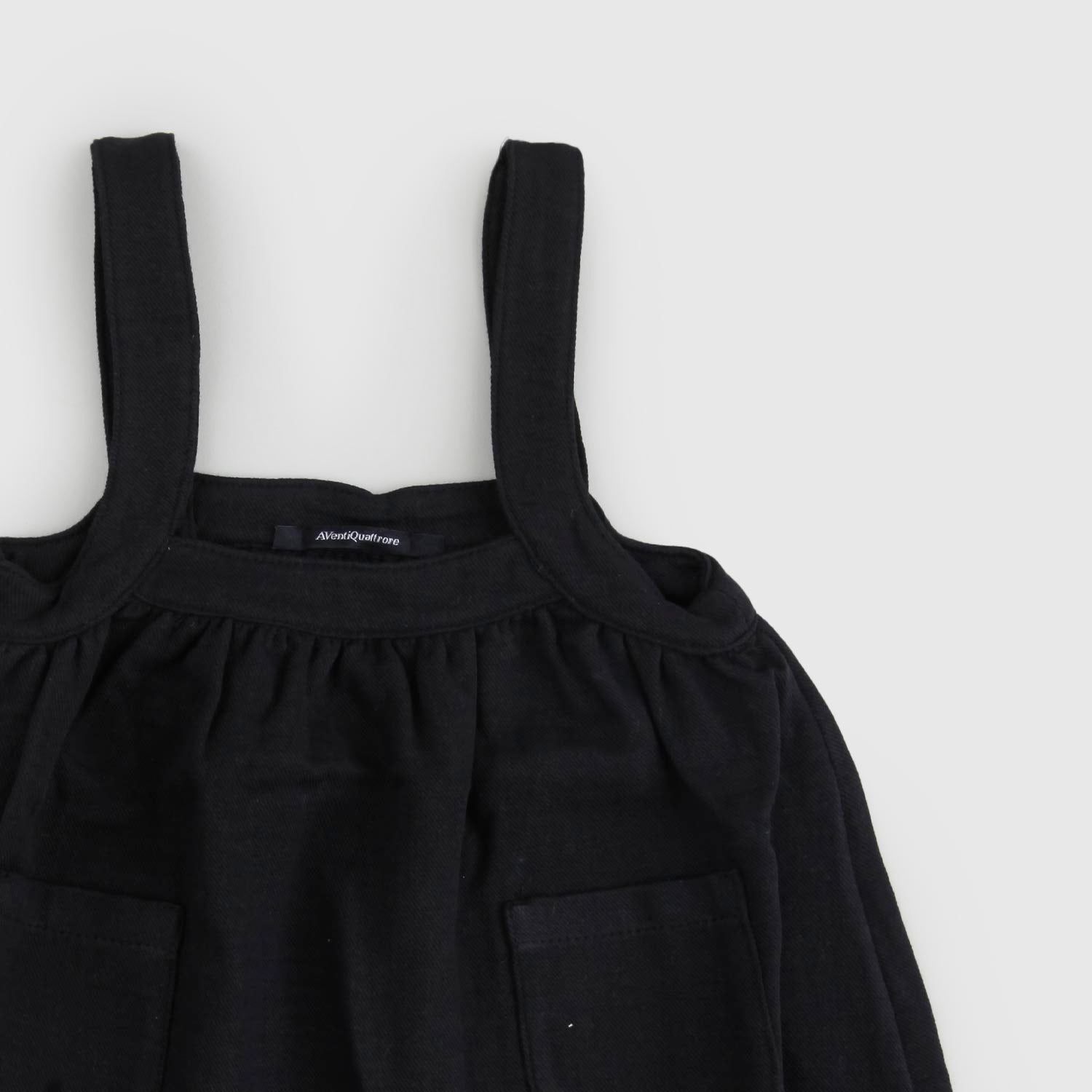 Gonna nera neonata in drill con bretelle - annameglio.com abbigliamento moda