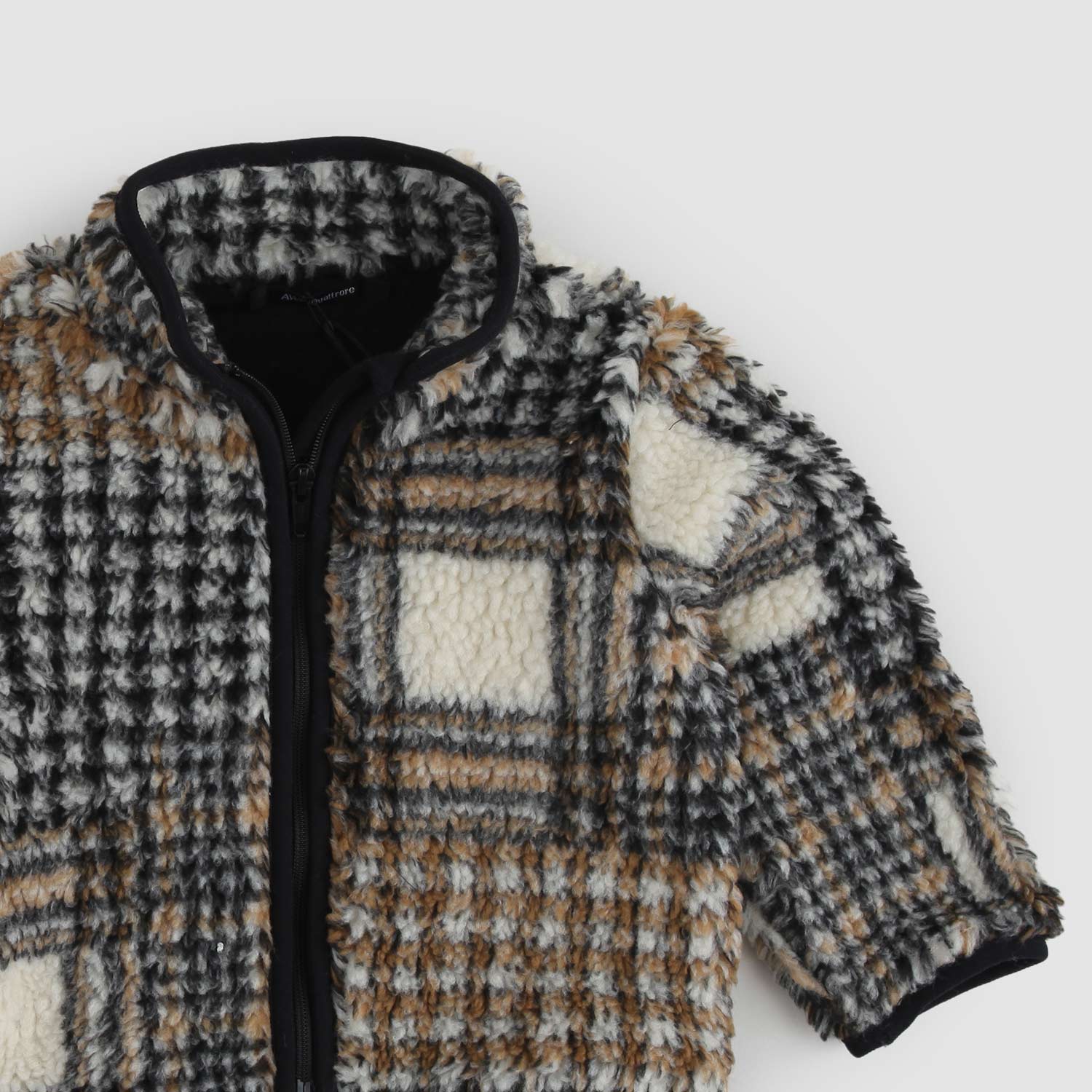 Giacca ecopelliccia patchwork con zip unisex - annameglio.com abbigliamento moda