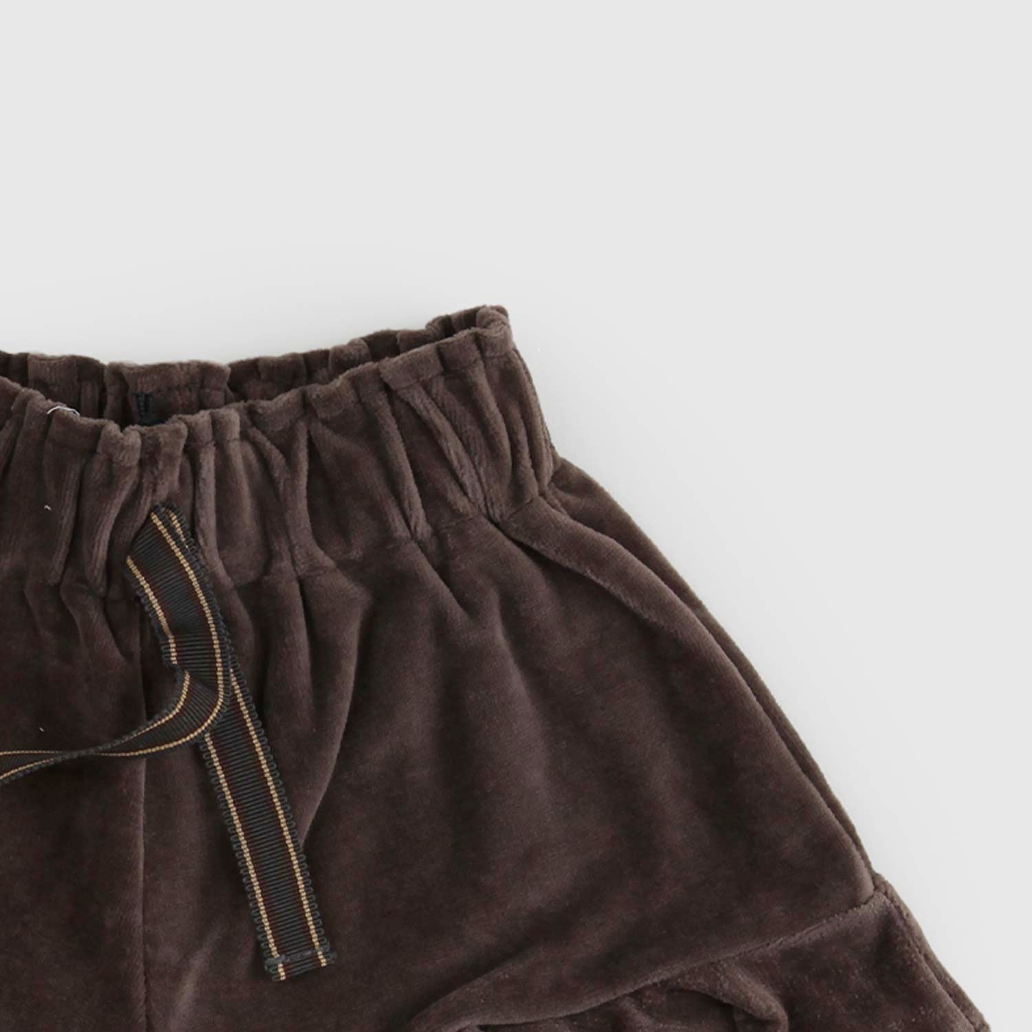 Shorts con Volant Neonata in Velluto - annameglio.com abbigliamento moda