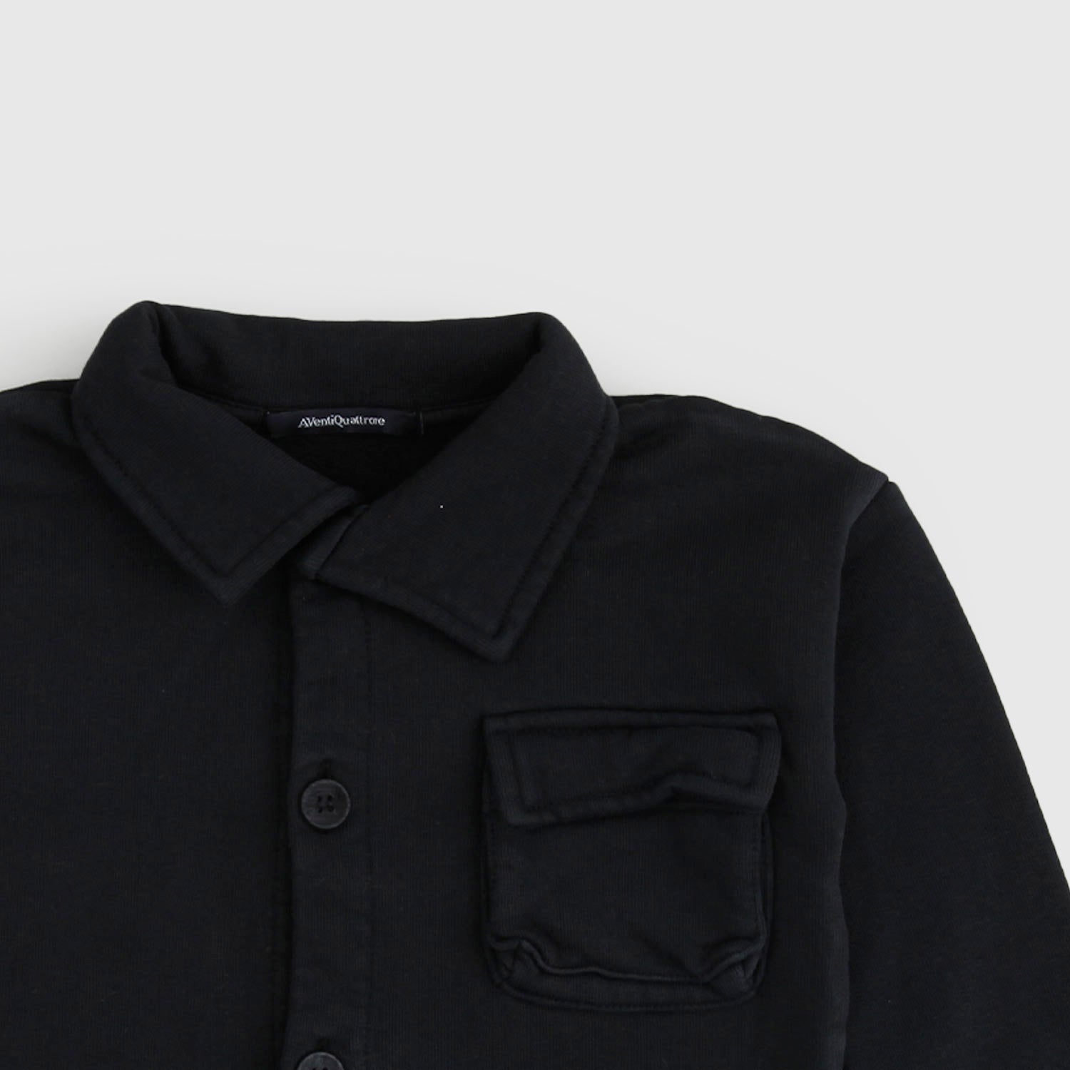 Baby cardigan felpato con collo camicia nero - annameglio.com abbigliamento moda