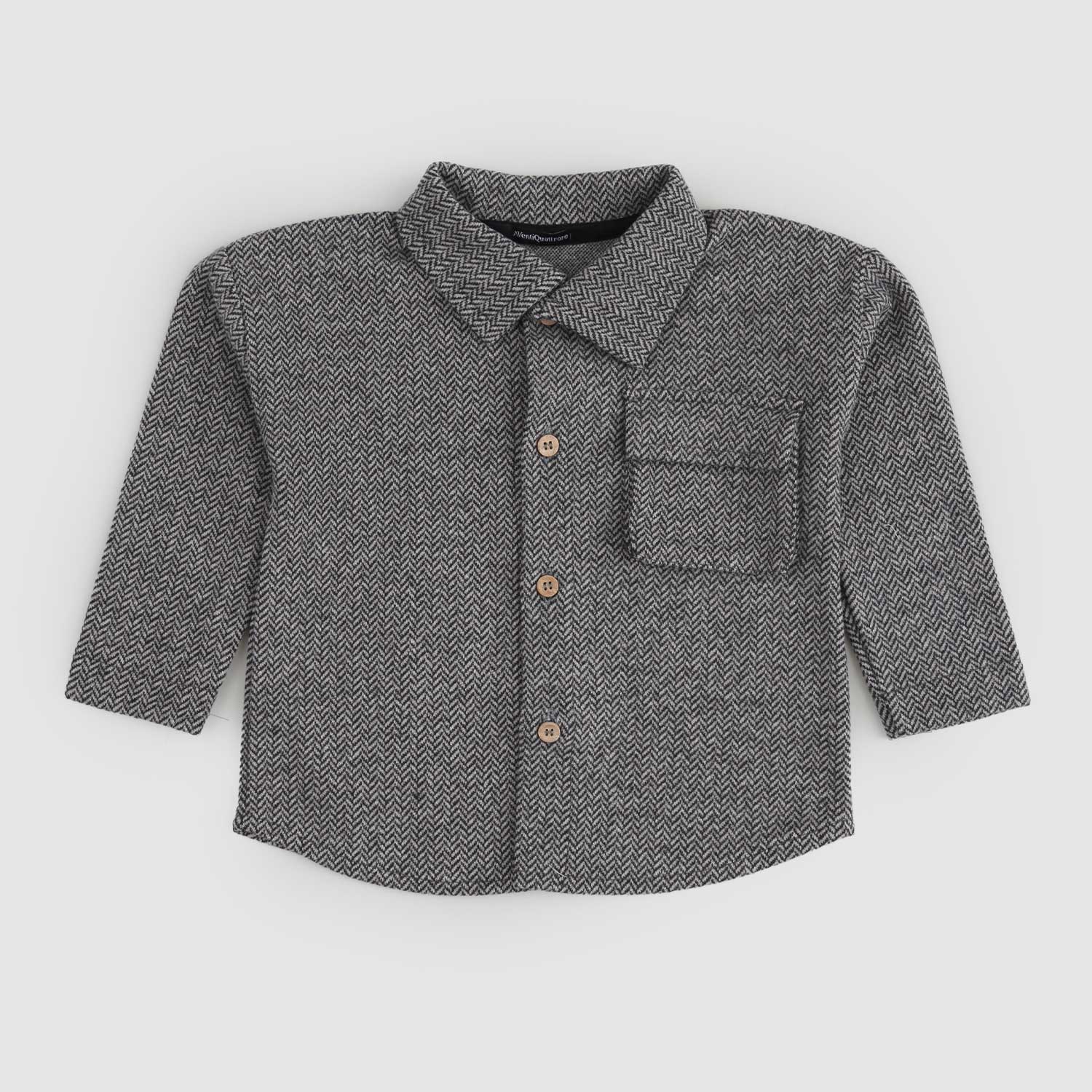 Giacca camicia neonato spigato grigio - annameglio.com abbigliamento moda