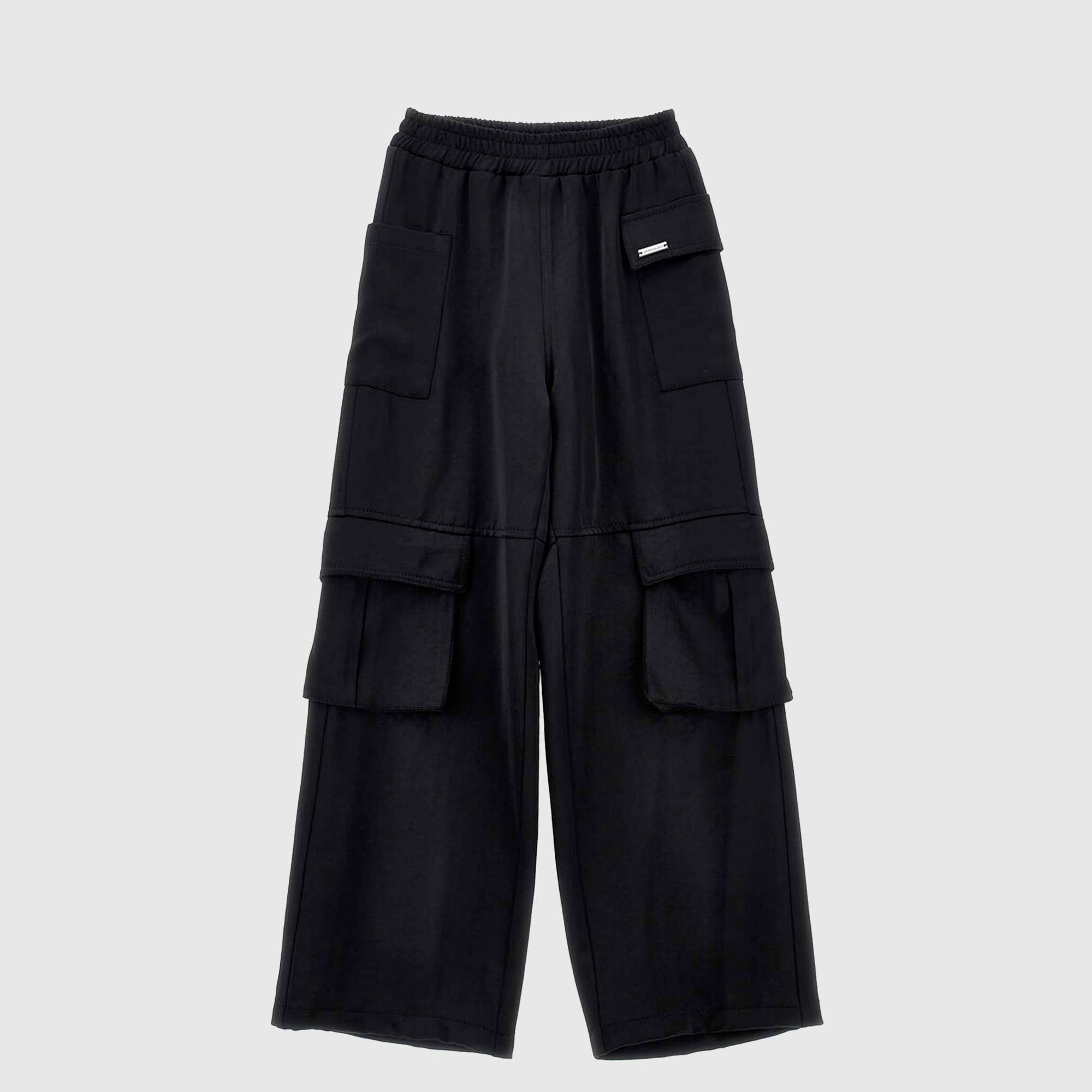 Pantalone nero in raso MONNALISA teen - annameglio.com abbigliamento moda