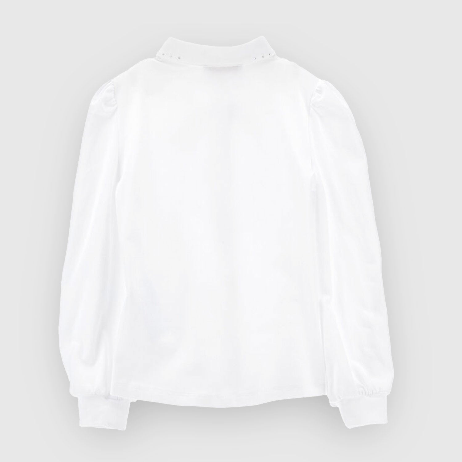 Camicia bianca con strass e fiocco - annameglio.com abbigliamento moda