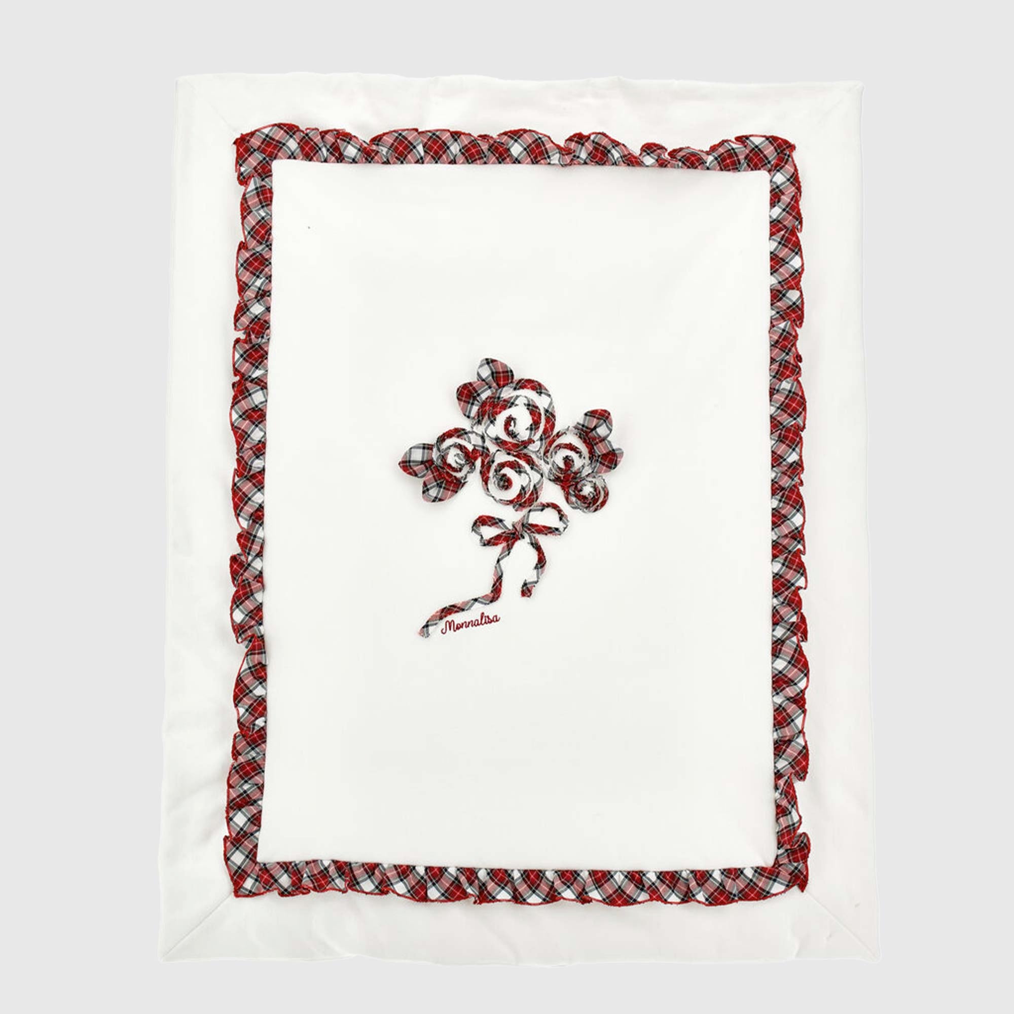 Copertina bianca e rossa firmata Monnalisa - annameglio.com abbigliamento moda