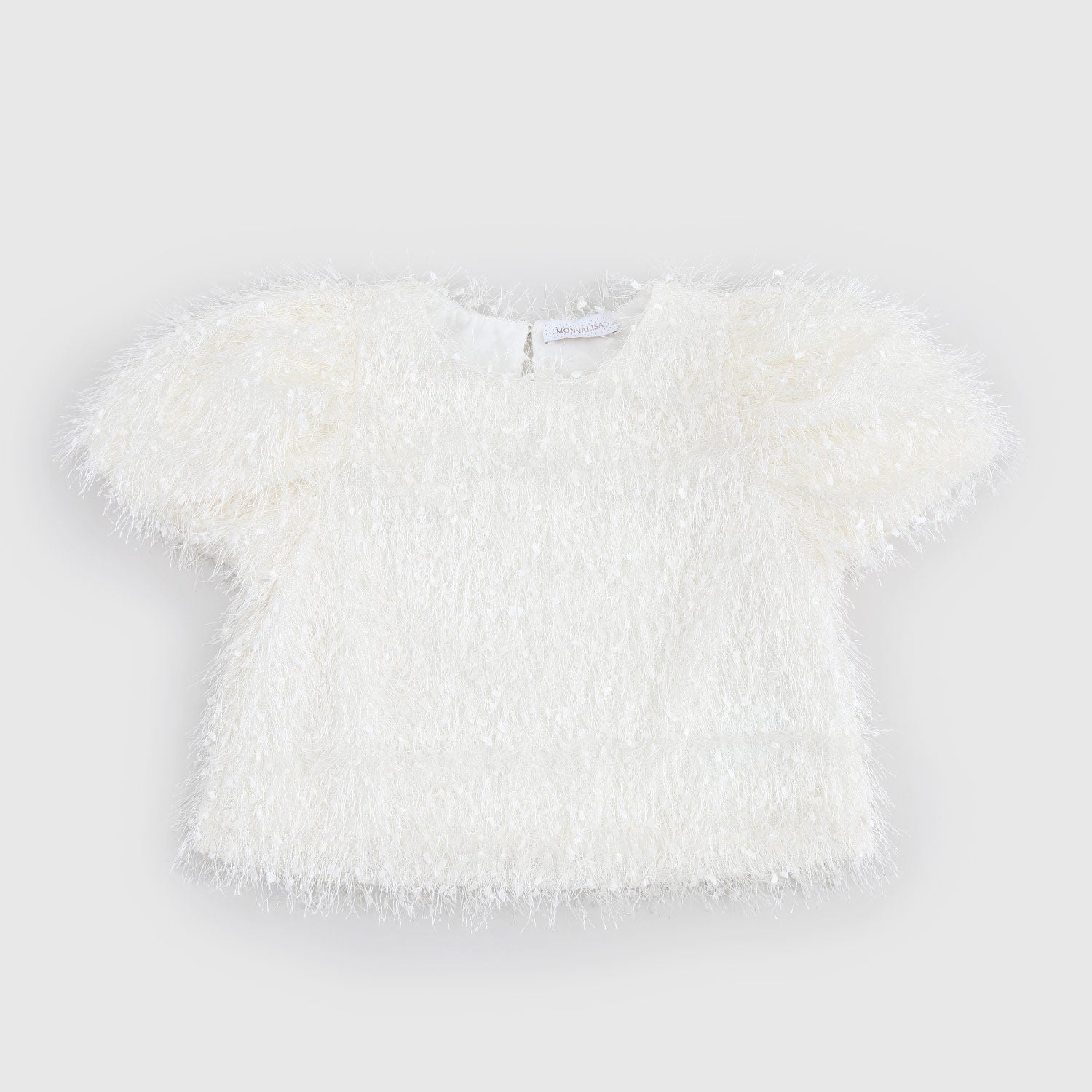 T-shirt top bianca a frangette - annameglio.com abbigliamento moda