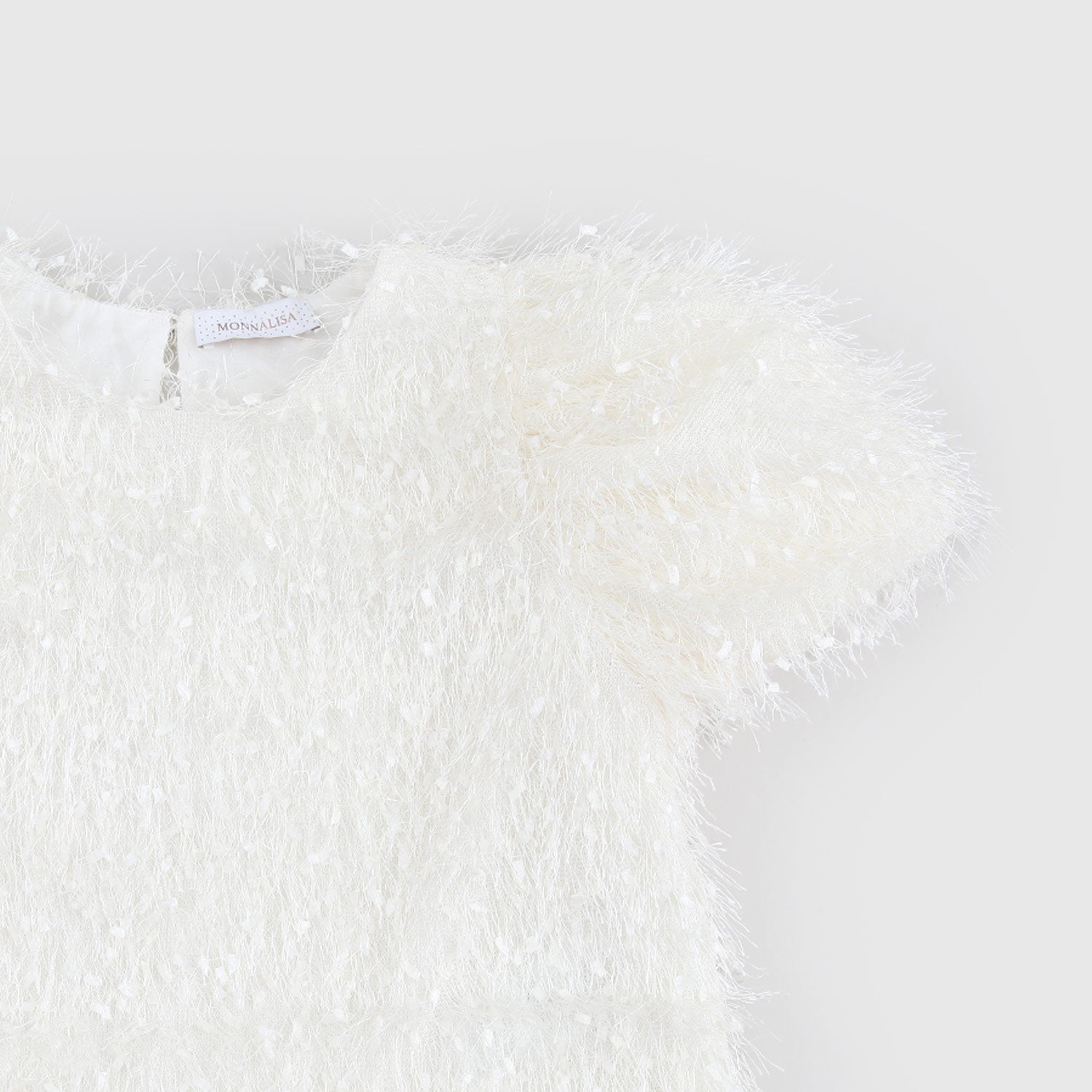 T-shirt top bianca a frangette - annameglio.com abbigliamento moda