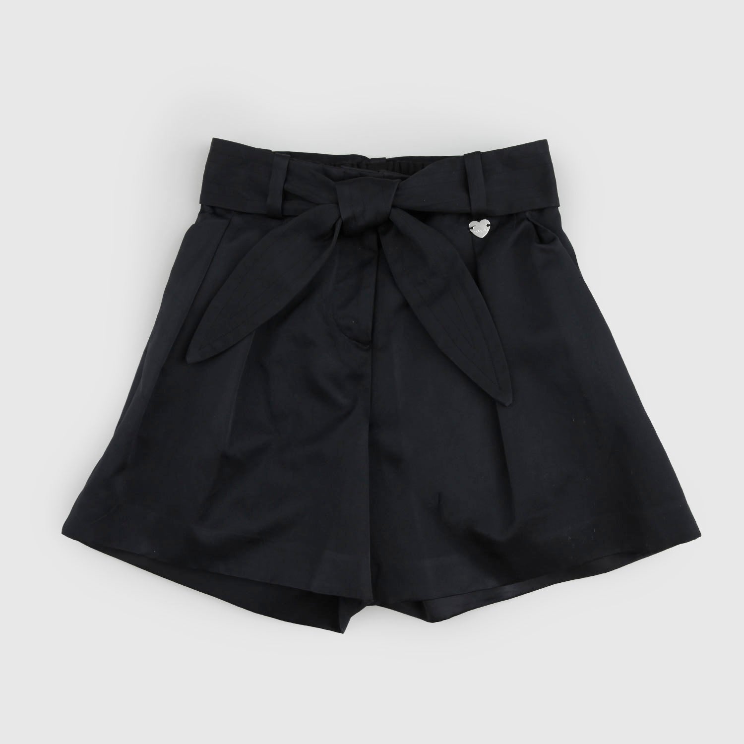 Bermuda neri duchesse con cintura - annameglio.com abbigliamento moda