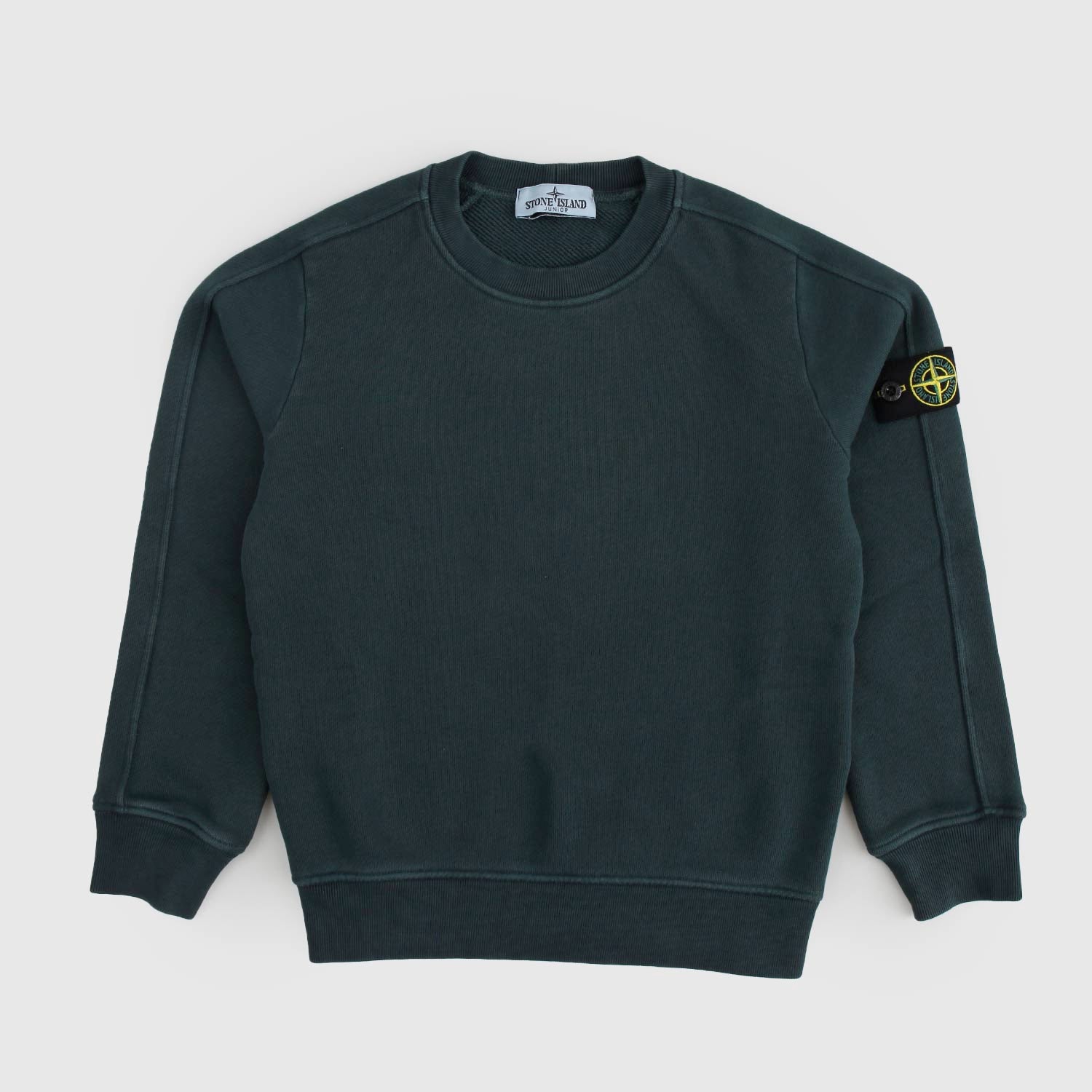 Felpa girocollo verde scuro con patch - annameglio.com abbigliamento moda