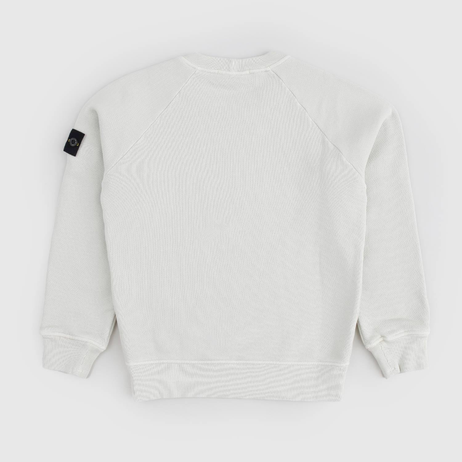 Felpa girocollo bianco sporco con patch - annameglio.com abbigliamento moda