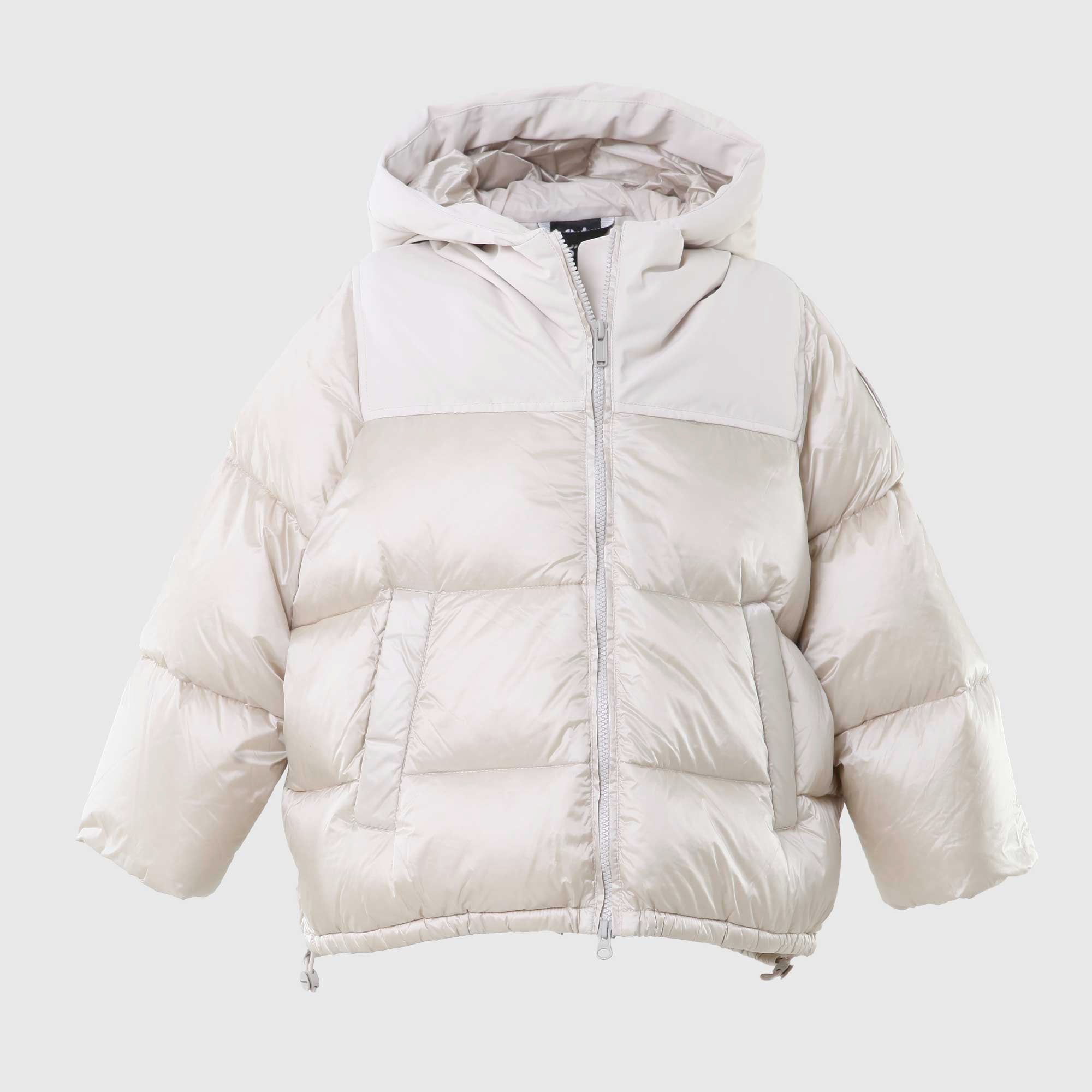 piumino cappa grigio bimateriale con cappuccio - annameglio.com abbigliamento moda