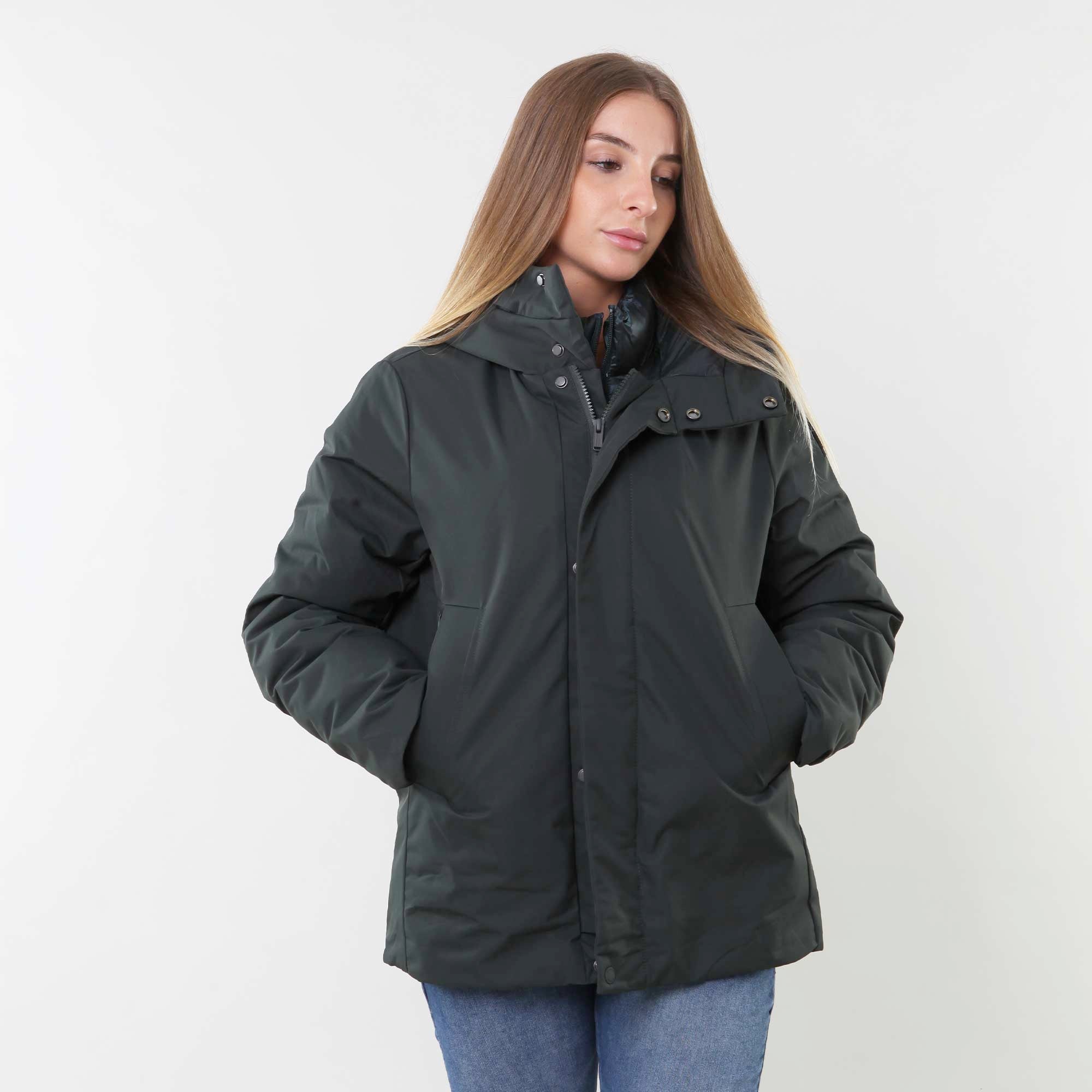 Giubbotto parka verde sherwood con cappuccio - annameglio.com abbigliamento moda