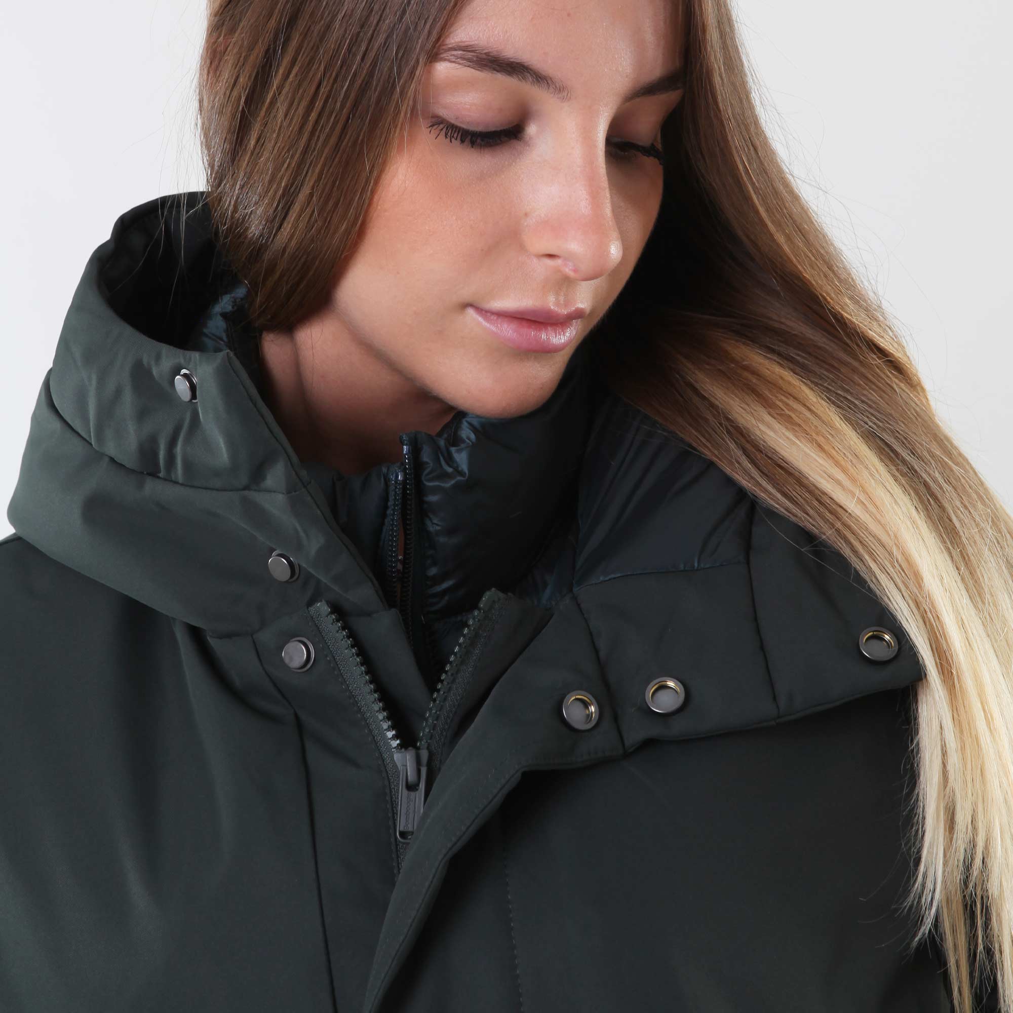 Giubbotto parka verde sherwood con cappuccio - annameglio.com abbigliamento moda