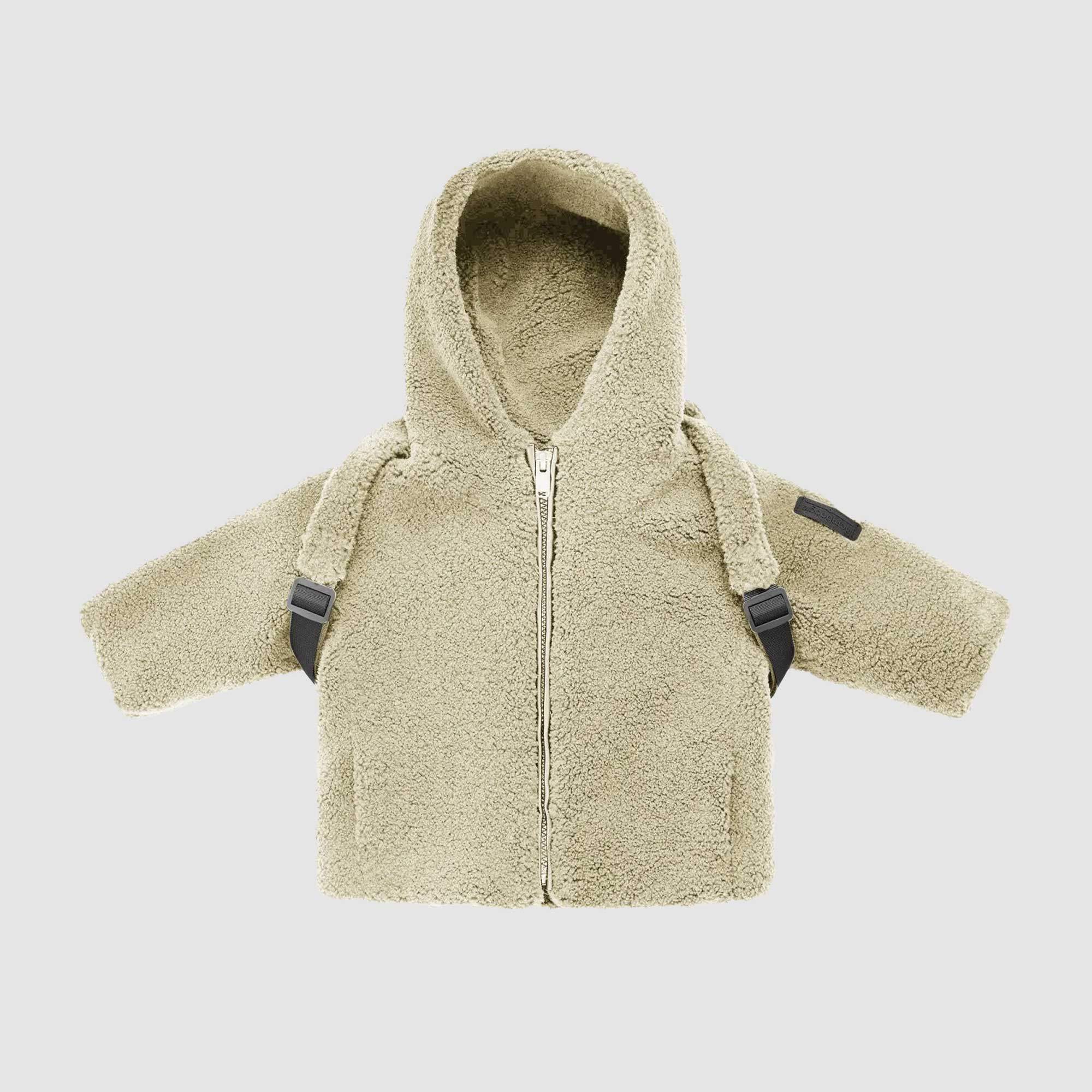 Giubbotto sherpa avorio con cappuccio e zainetto - annameglio.com abbigliamento moda