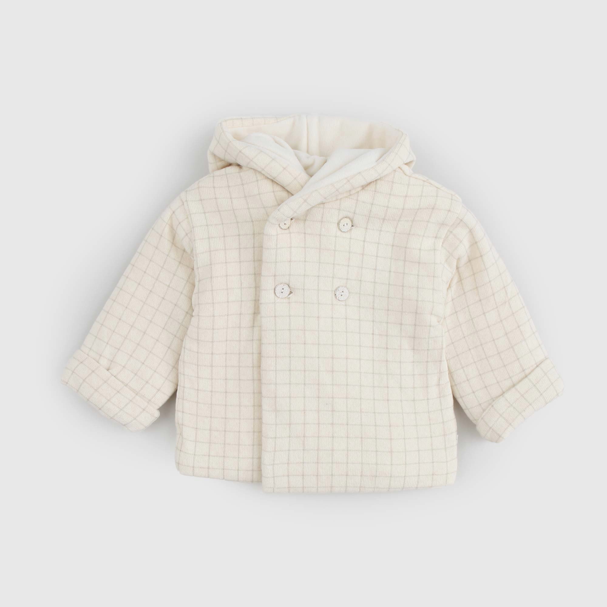 Cappotto doppiopetto ARTUR panna a quadri - annameglio.com abbigliamento moda