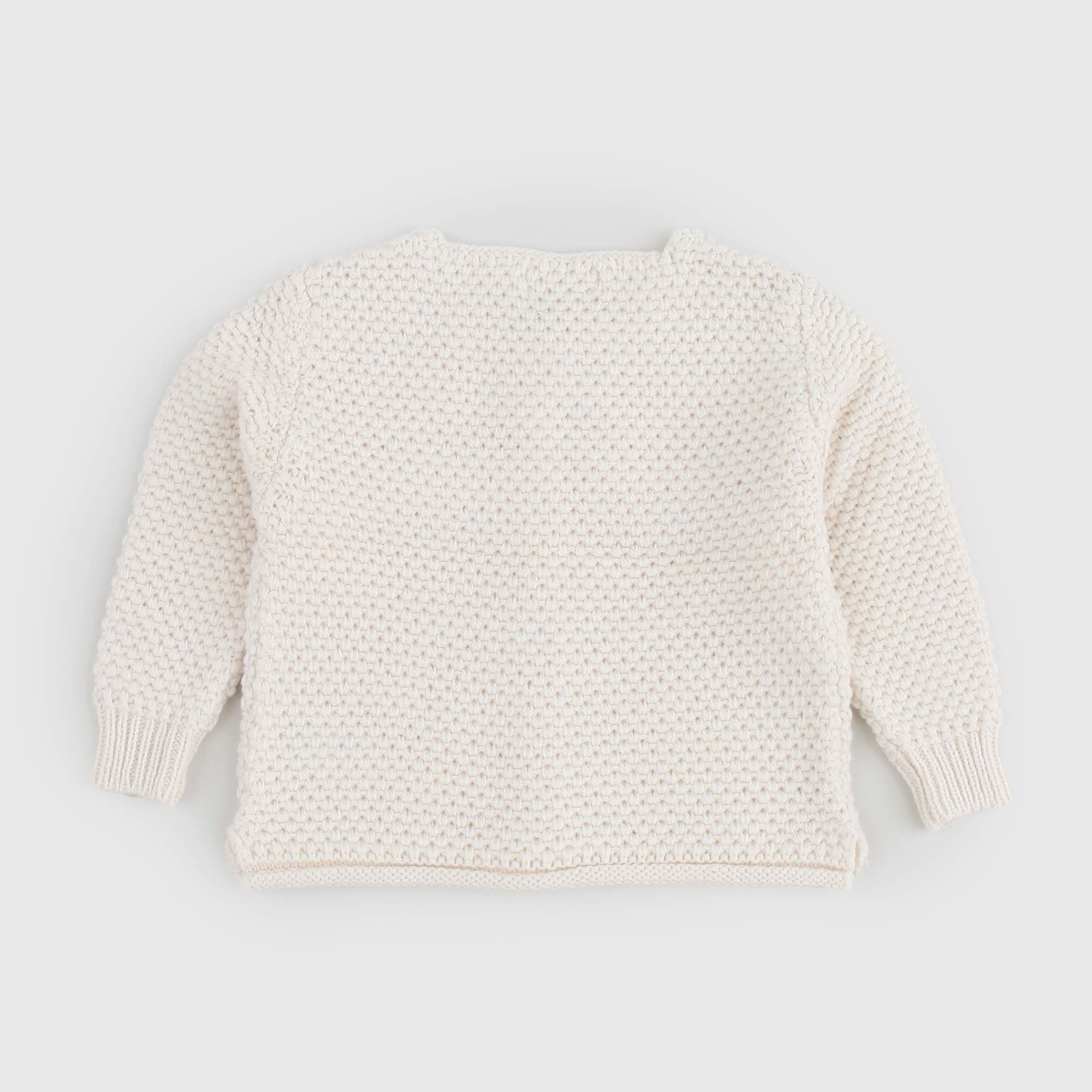 Cardigan girocollo LIS in maglia panna - annameglio.com abbigliamento moda