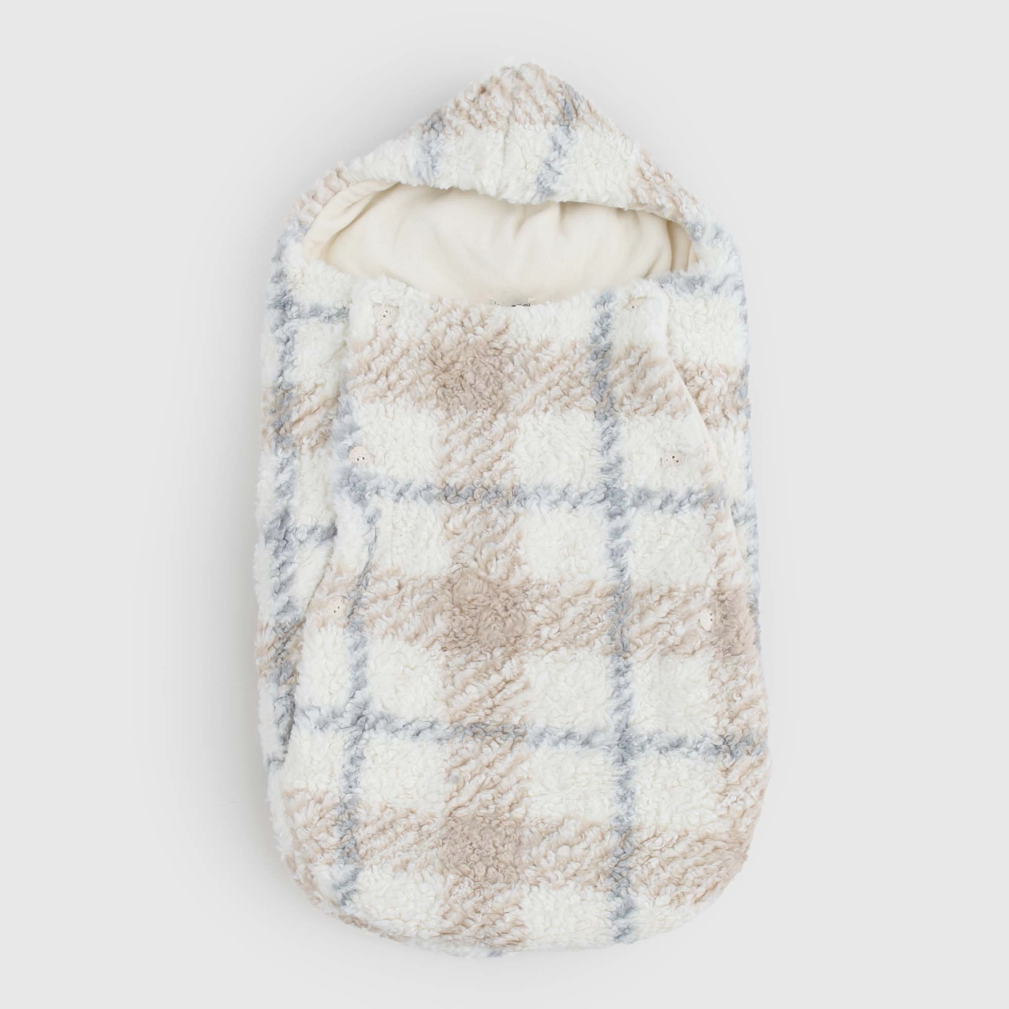 Sacco nanna in ecopelliccia a quadri ARAN - annameglio.com abbigliamento moda