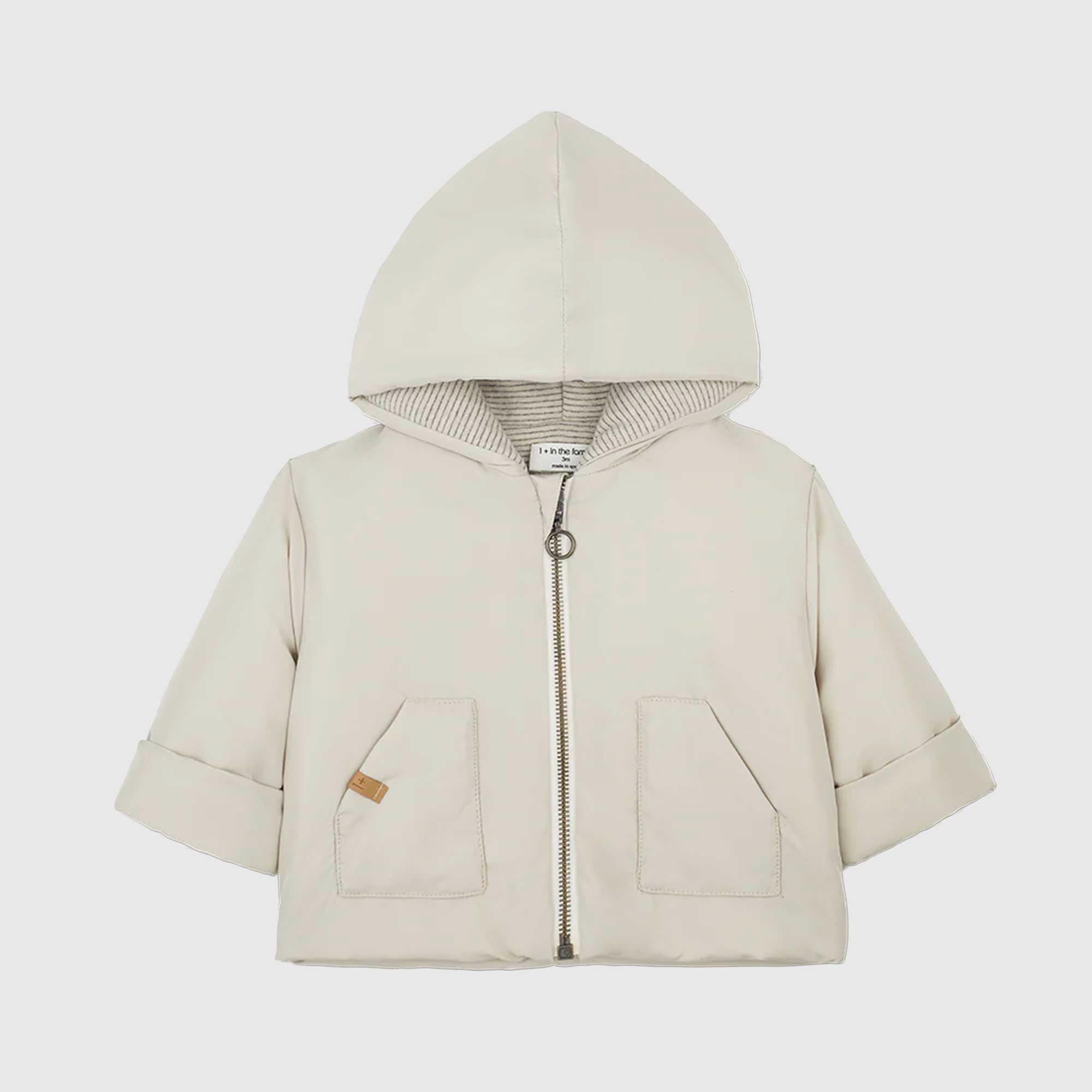 Baby giacca imbottita con cappuccio beige - annameglio.com abbigliamento moda