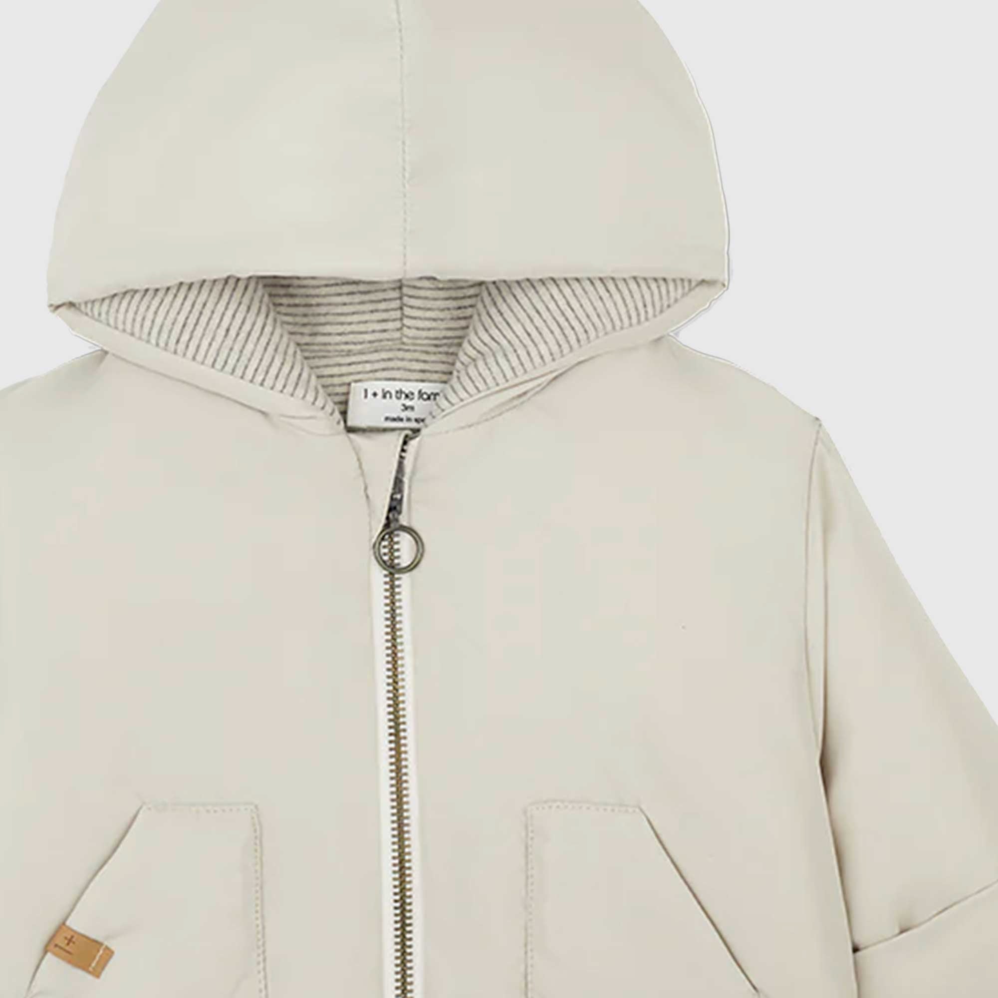 Baby giacca imbottita con cappuccio beige - annameglio.com abbigliamento moda