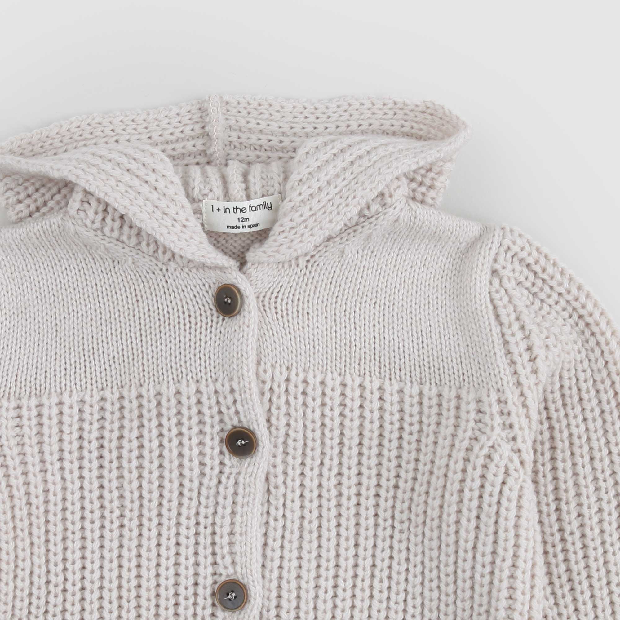 Cardigan Misto Lana Simo beige Con Cappuccio - annameglio.com abbigliamento moda