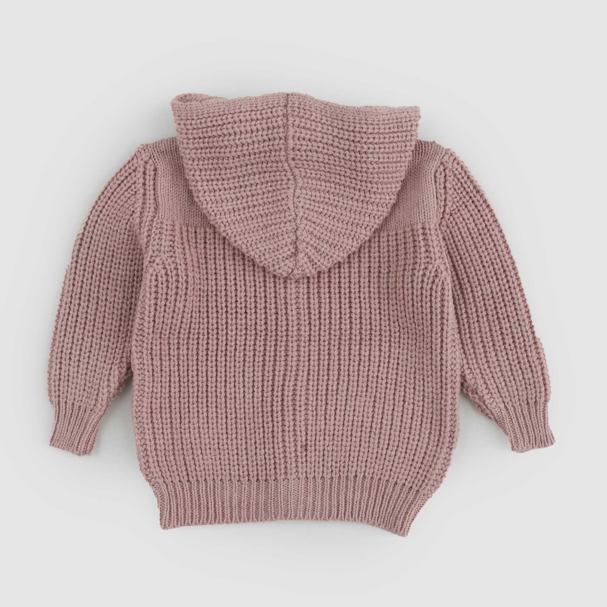 Cardigan Misto Lana Simo rosa antico Con Cappuccio - annameglio.com abbigliamento moda