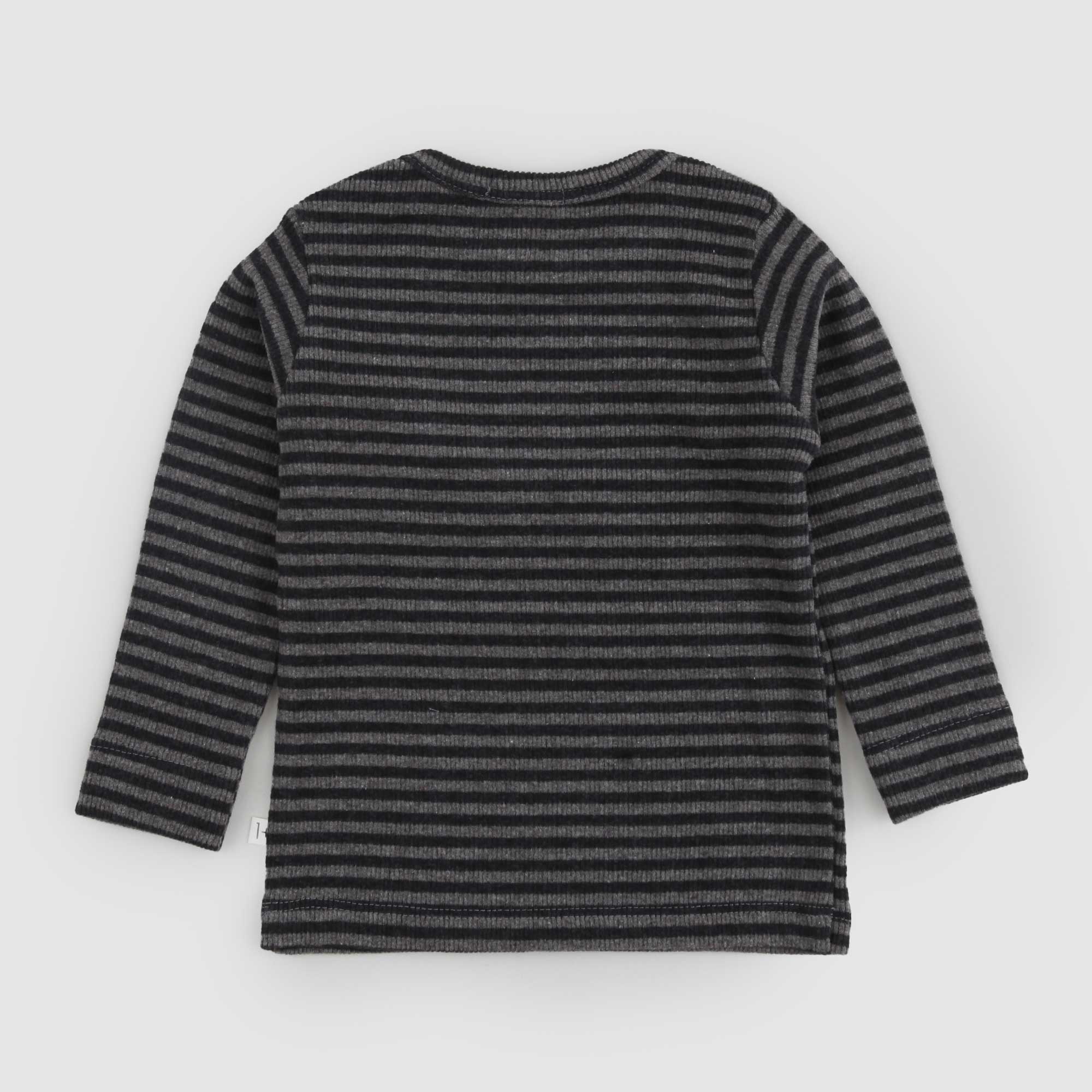 T-shirt a righe in caldo cotone grigio antracite - annameglio.com abbigliamento moda