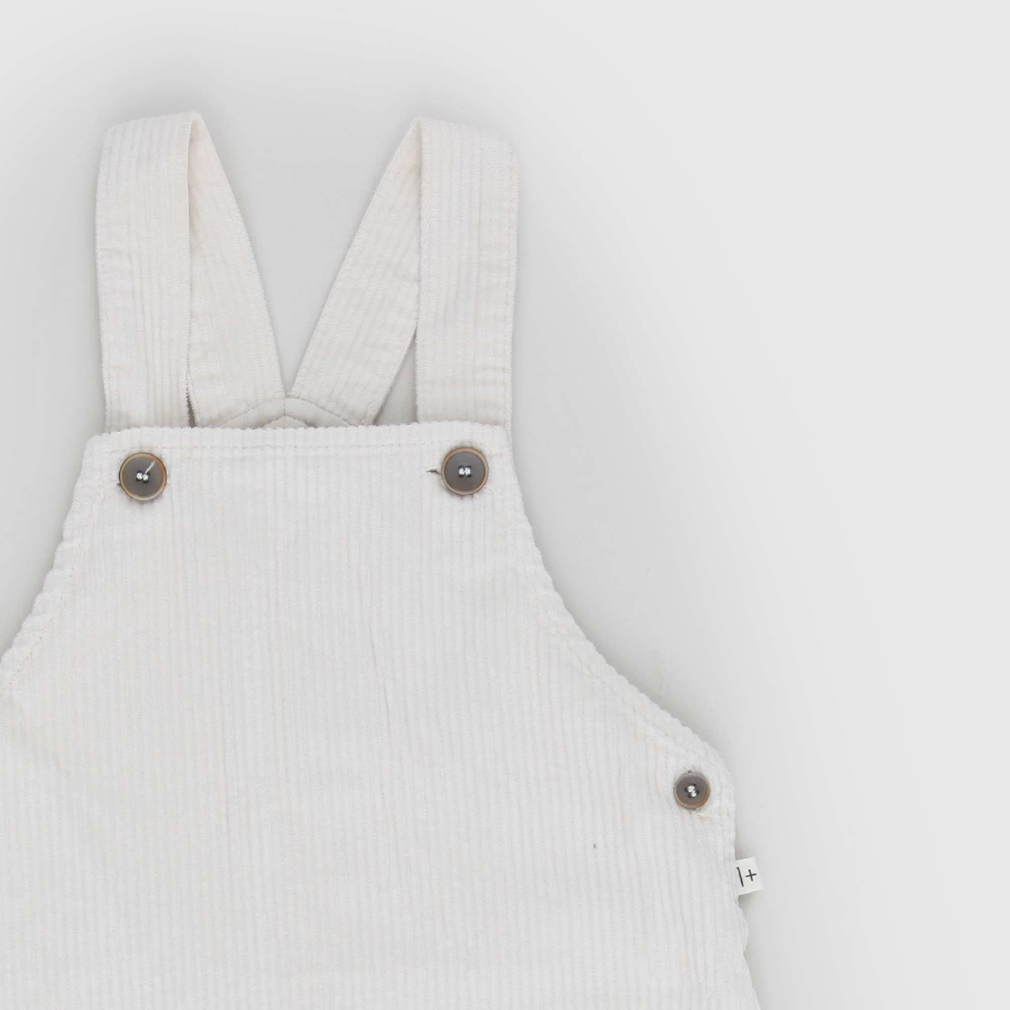 Salopette ADOLF in velluto a coste bianco - annameglio.com abbigliamento moda