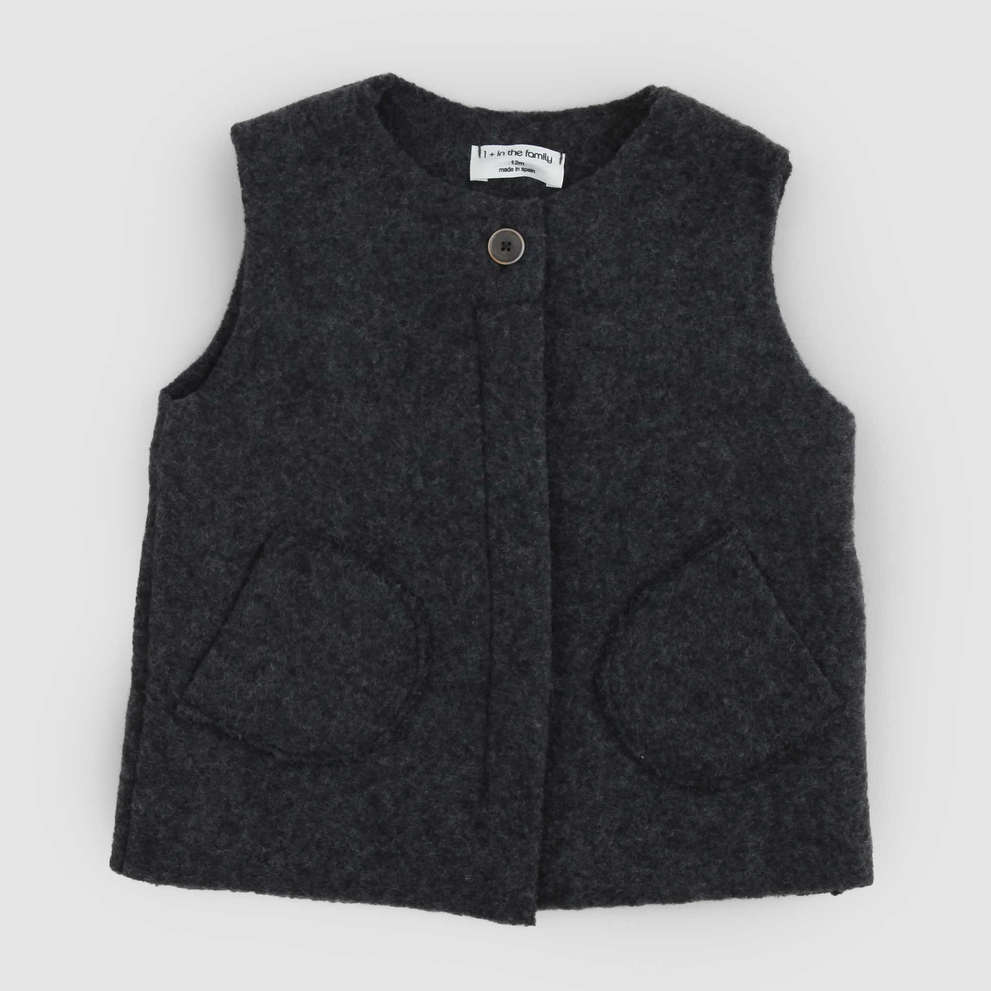 Gilet Amanda antracite in misto lana - annameglio.com abbigliamento moda