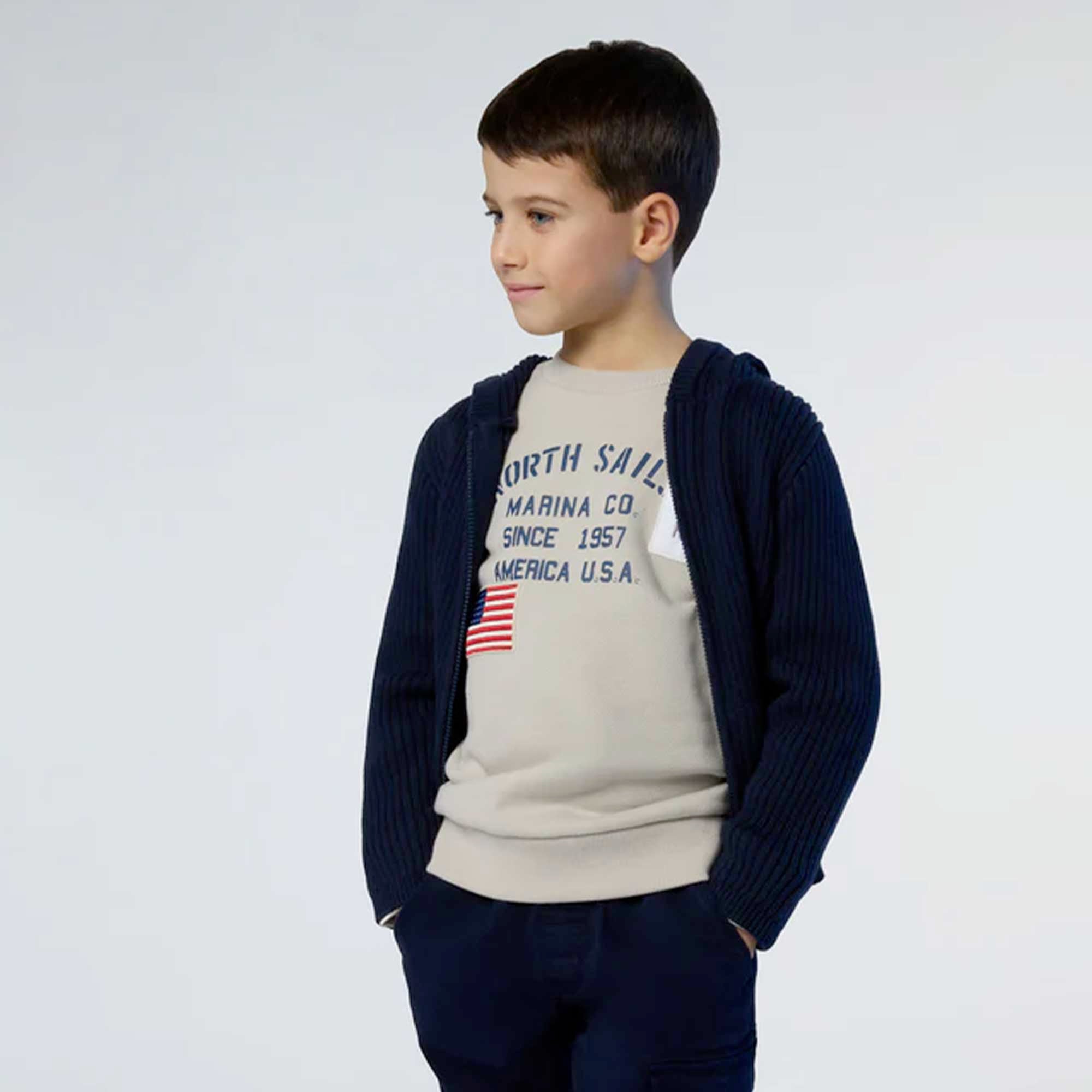 Cardigan Blu Firmato North Sails - annameglio.com abbigliamento moda