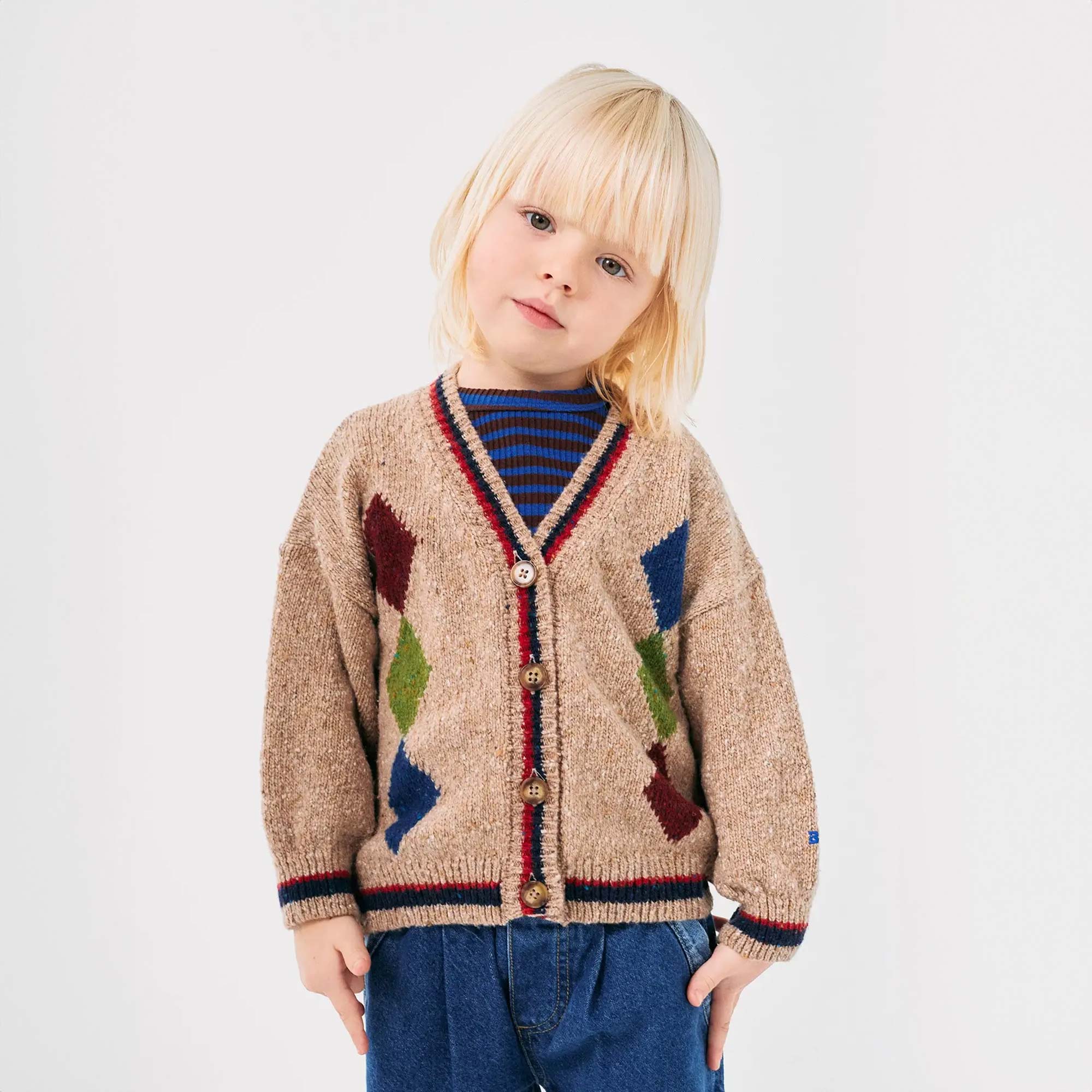 Cardigan con Dettagli a Rombi - annameglio.com abbigliamento moda