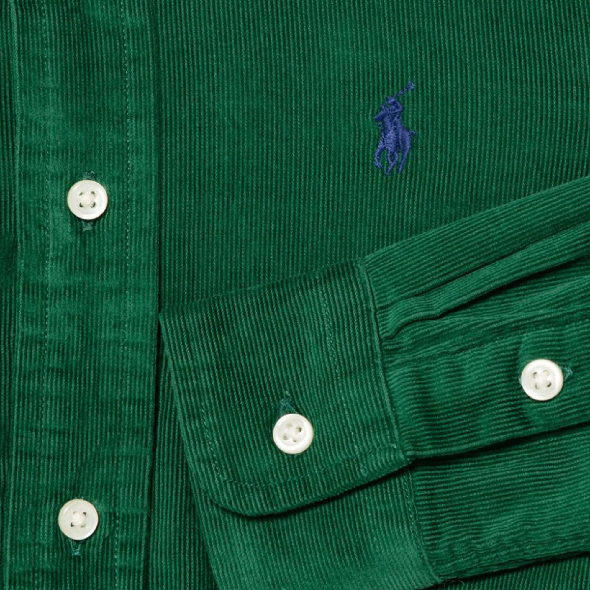 Camicia Verde In Velluto Millerighe - annameglio.com abbigliamento moda