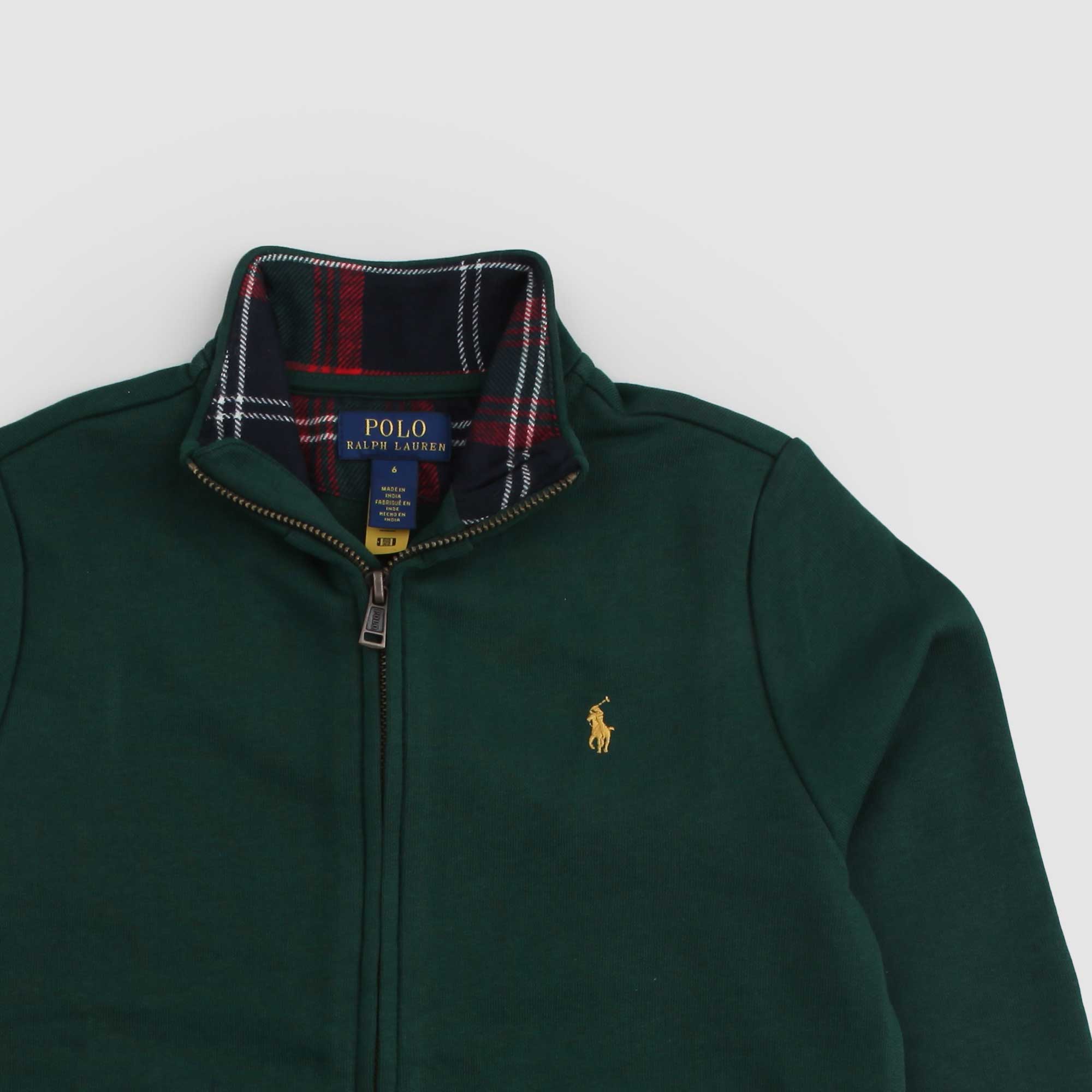 Felpa Verde Con Zip Firmata RALPH LAUREN - annameglio.com abbigliamento moda