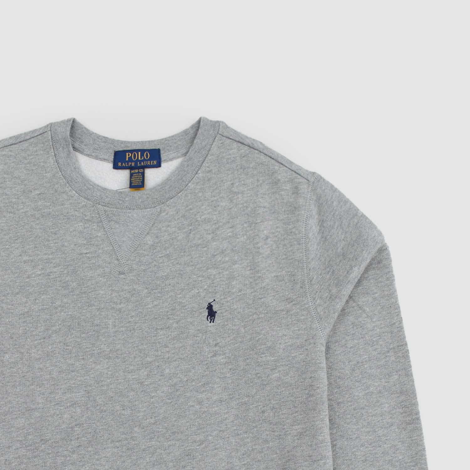 Felpa girocollo grigia con logo blu - annameglio.com abbigliamento moda