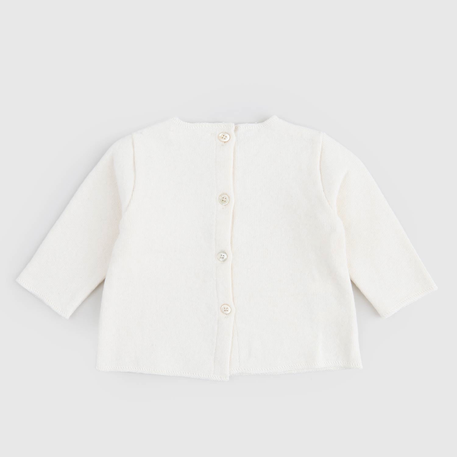 Maglia girocollo in ciniglia bianca - annameglio.com abbigliamento moda