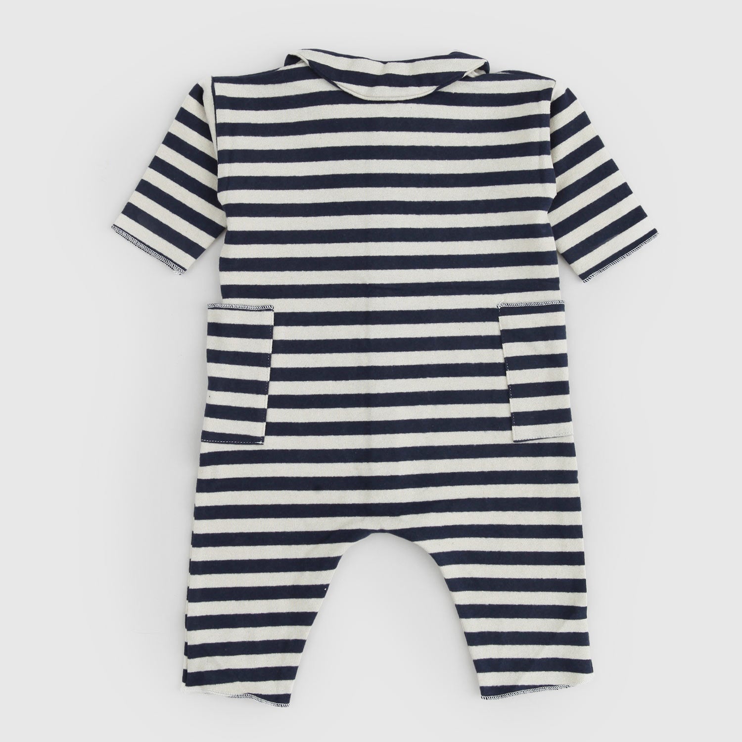 Tutina neonato ciniglia stripes panna e blu - annameglio.com abbigliamento moda