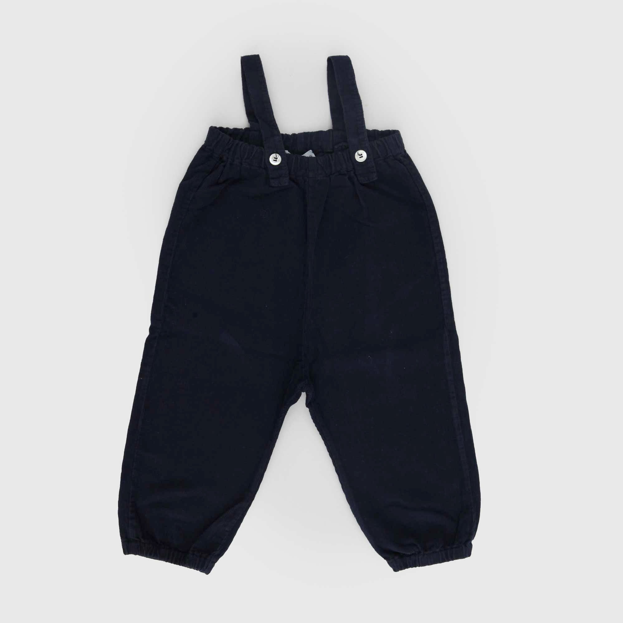 Pantalone con bretelle Blu BABE & TESS - annameglio.com abbigliamento moda