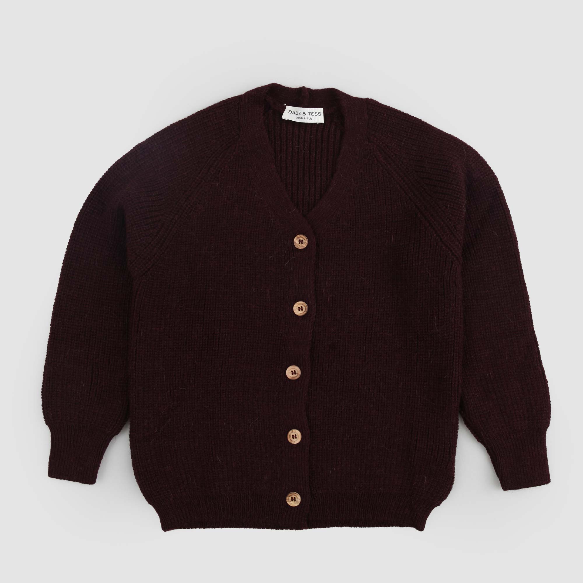 Cardigan Bordeaux firmato BABE & TESS - annameglio.com abbigliamento moda