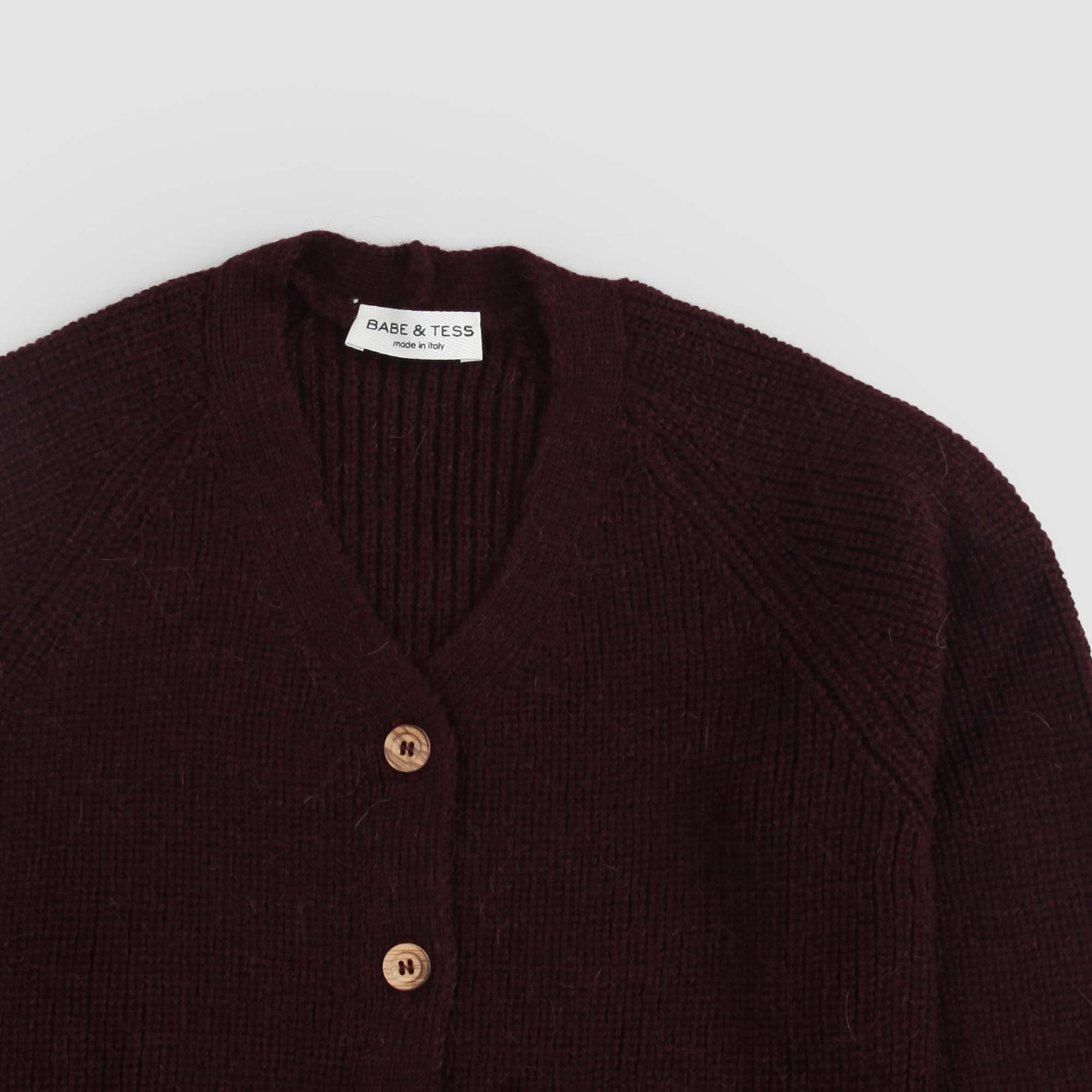 Cardigan Bordeaux firmato BABE & TESS - annameglio.com abbigliamento moda