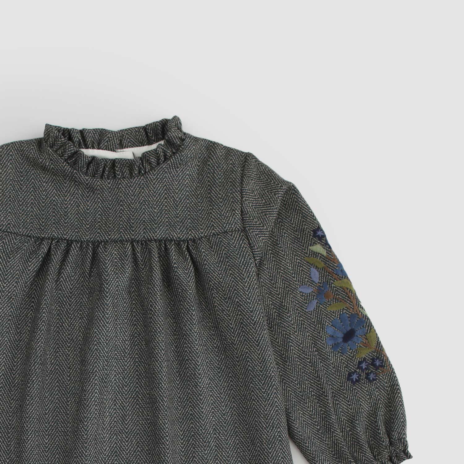 Abito pied-de-poule verde con ricami - annameglio.com abbigliamento moda