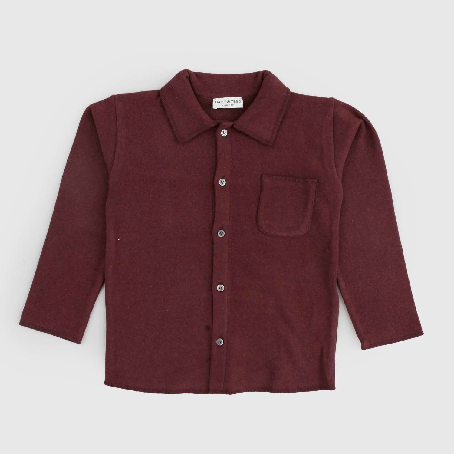Polo camicia in cotone burgundy - annameglio.com abbigliamento moda