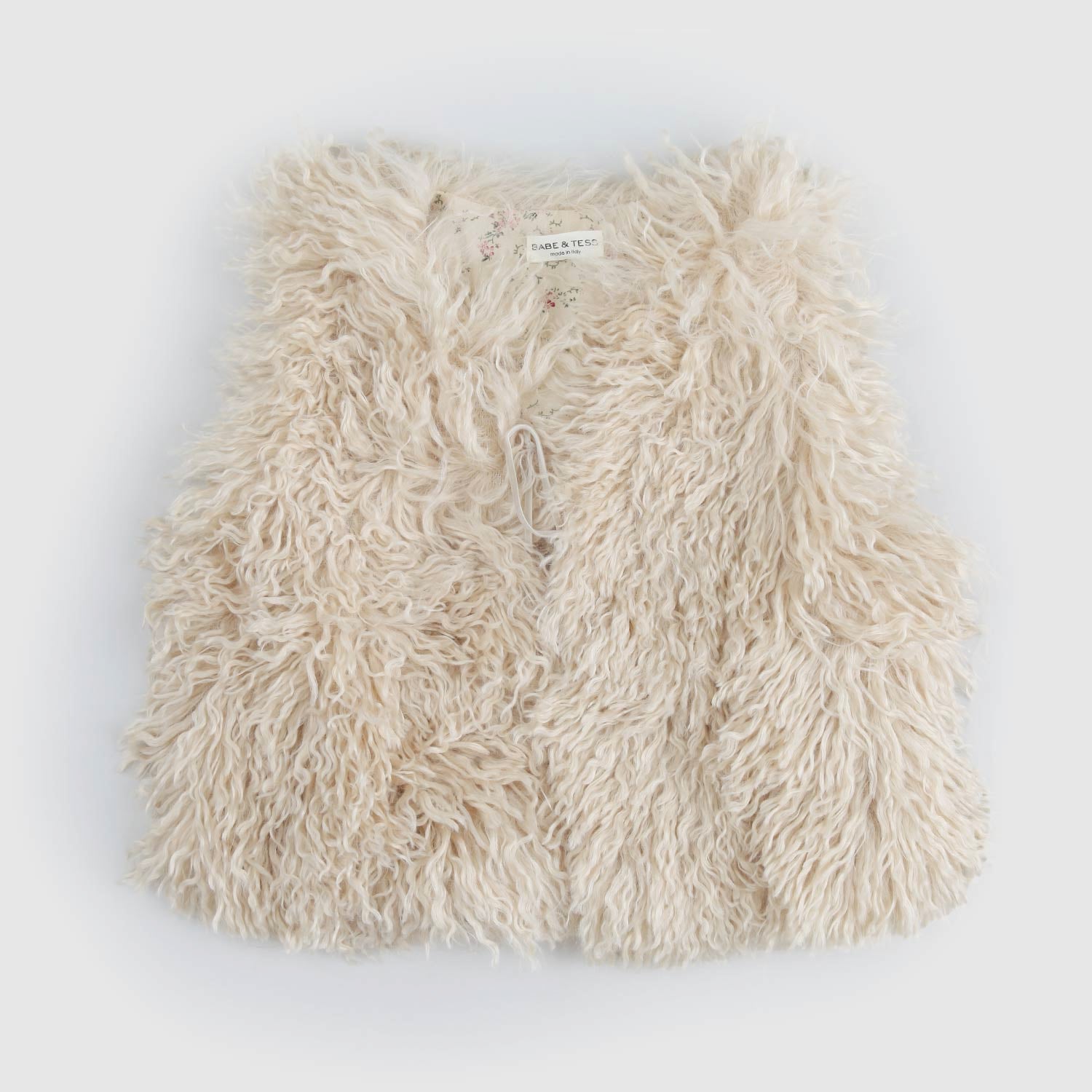 Gilet in ecofur naturale beige - annameglio.com abbigliamento moda