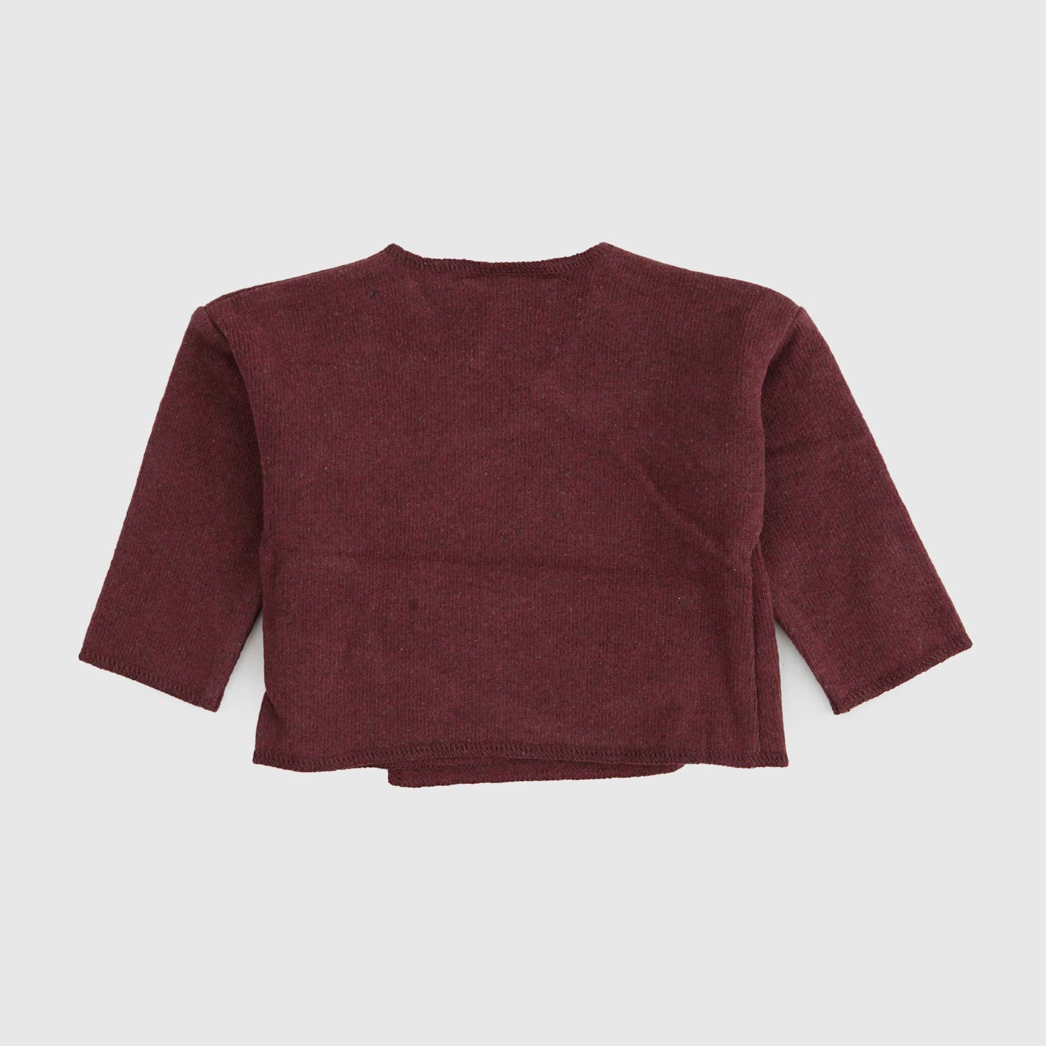 Cardigan scollo a V Borgogna con allacciatura - annameglio.com abbigliamento moda