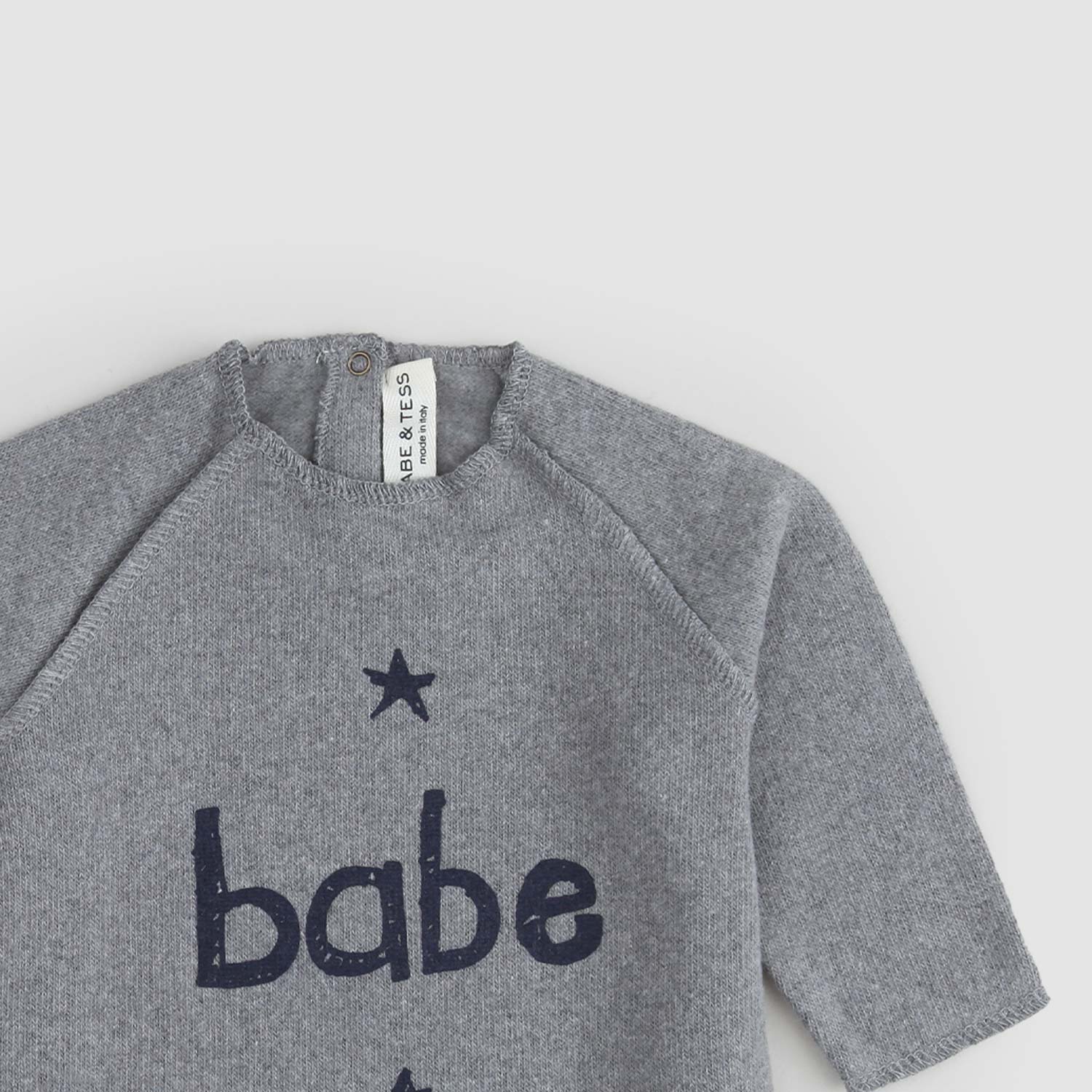 Maglia girocollo con stampa grigio melange - annameglio.com abbigliamento moda