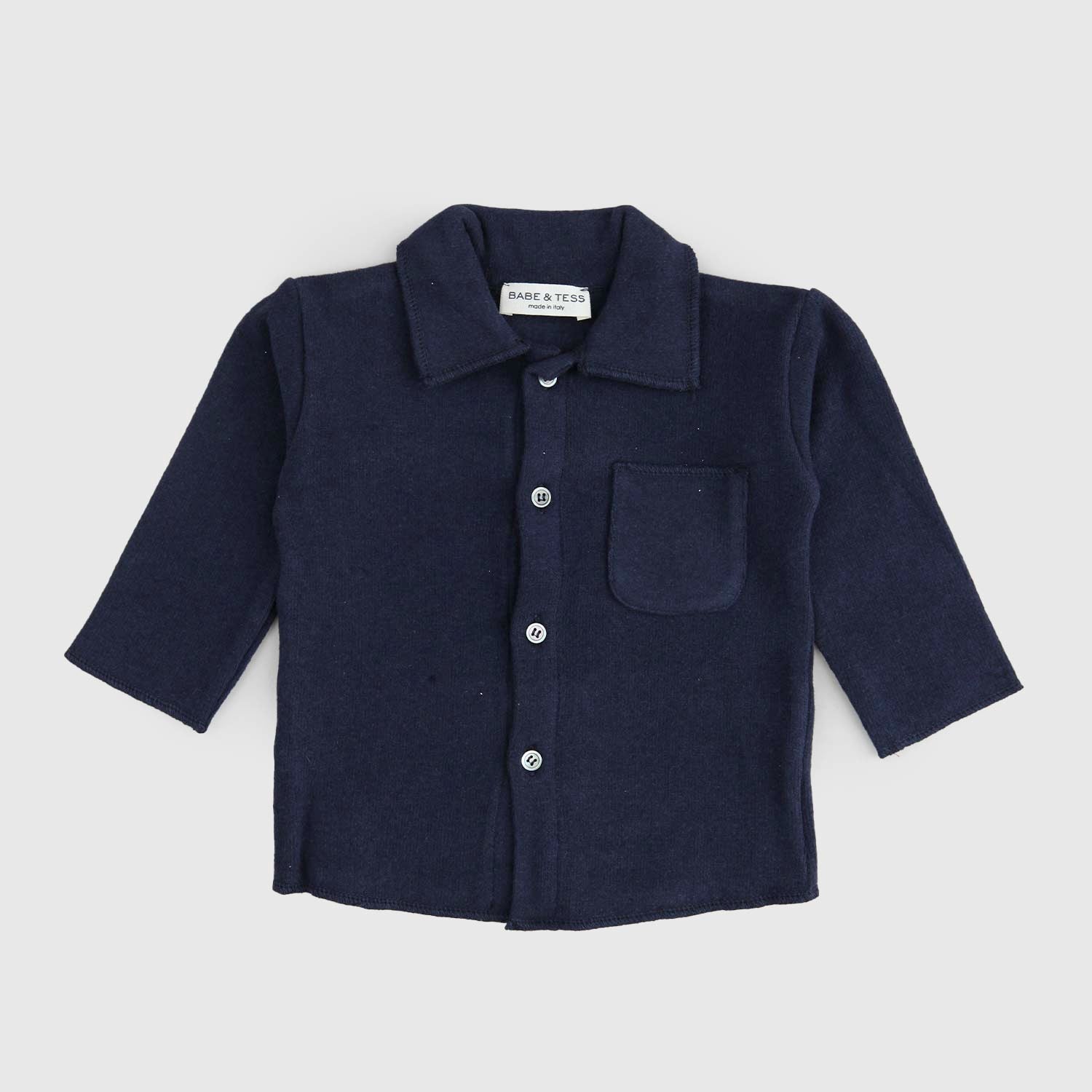 Cardigan camicia in ciniglia blu navy - annameglio.com abbigliamento moda