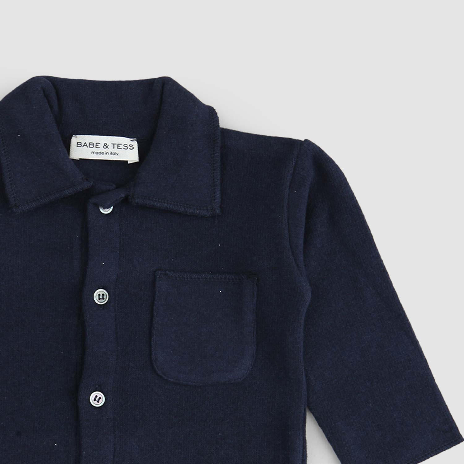 Cardigan camicia in ciniglia blu navy - annameglio.com abbigliamento moda